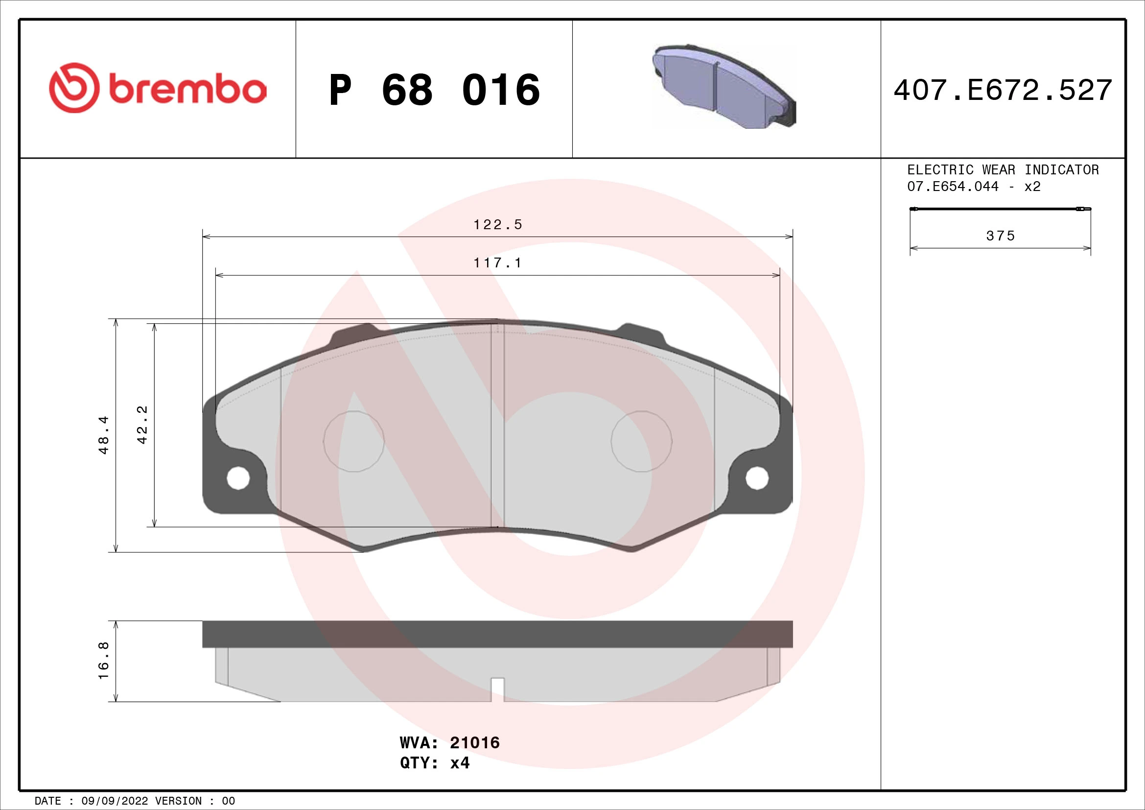 Brake Pad Set, disc brake