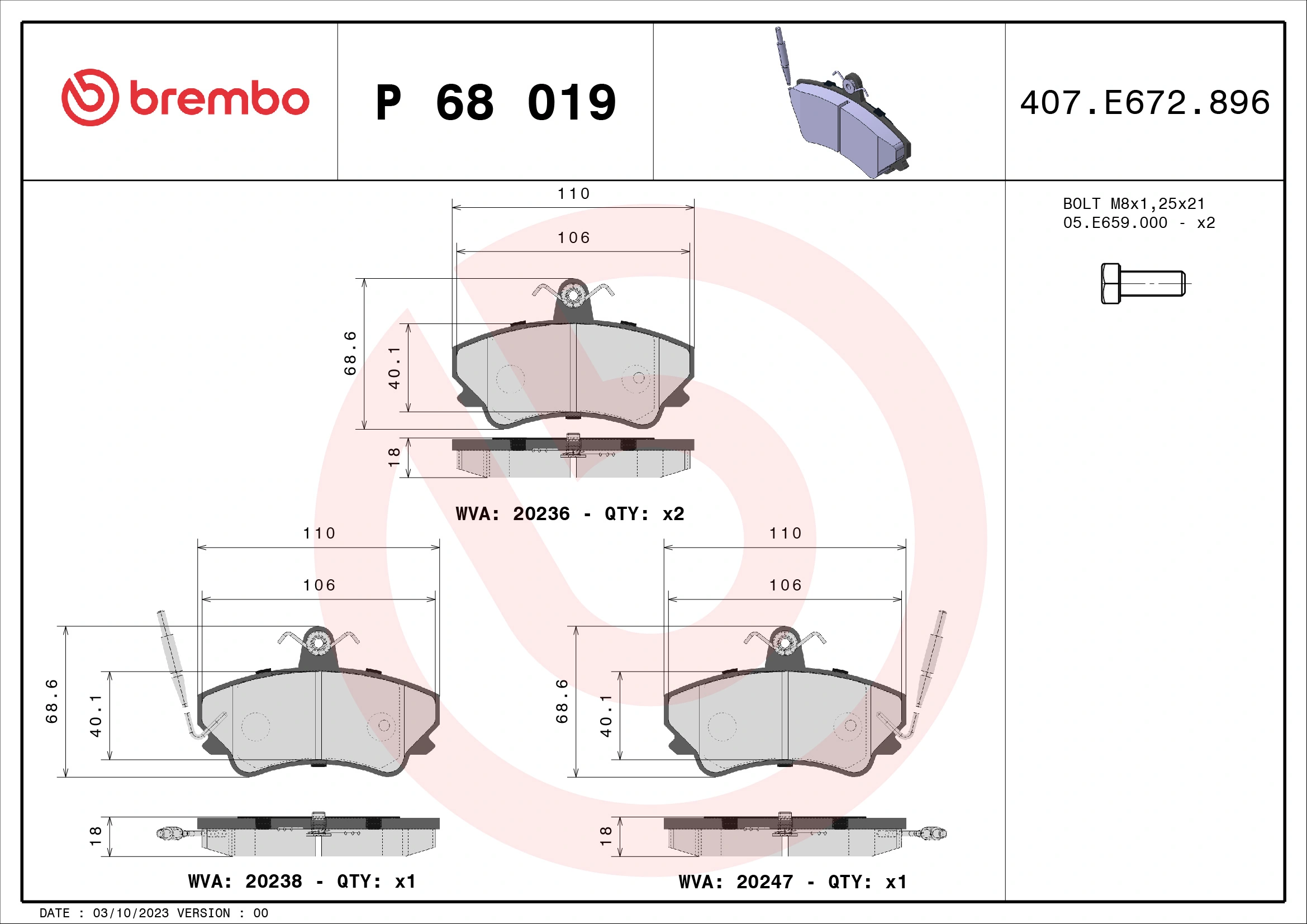 Brake Pad Set, disc brake