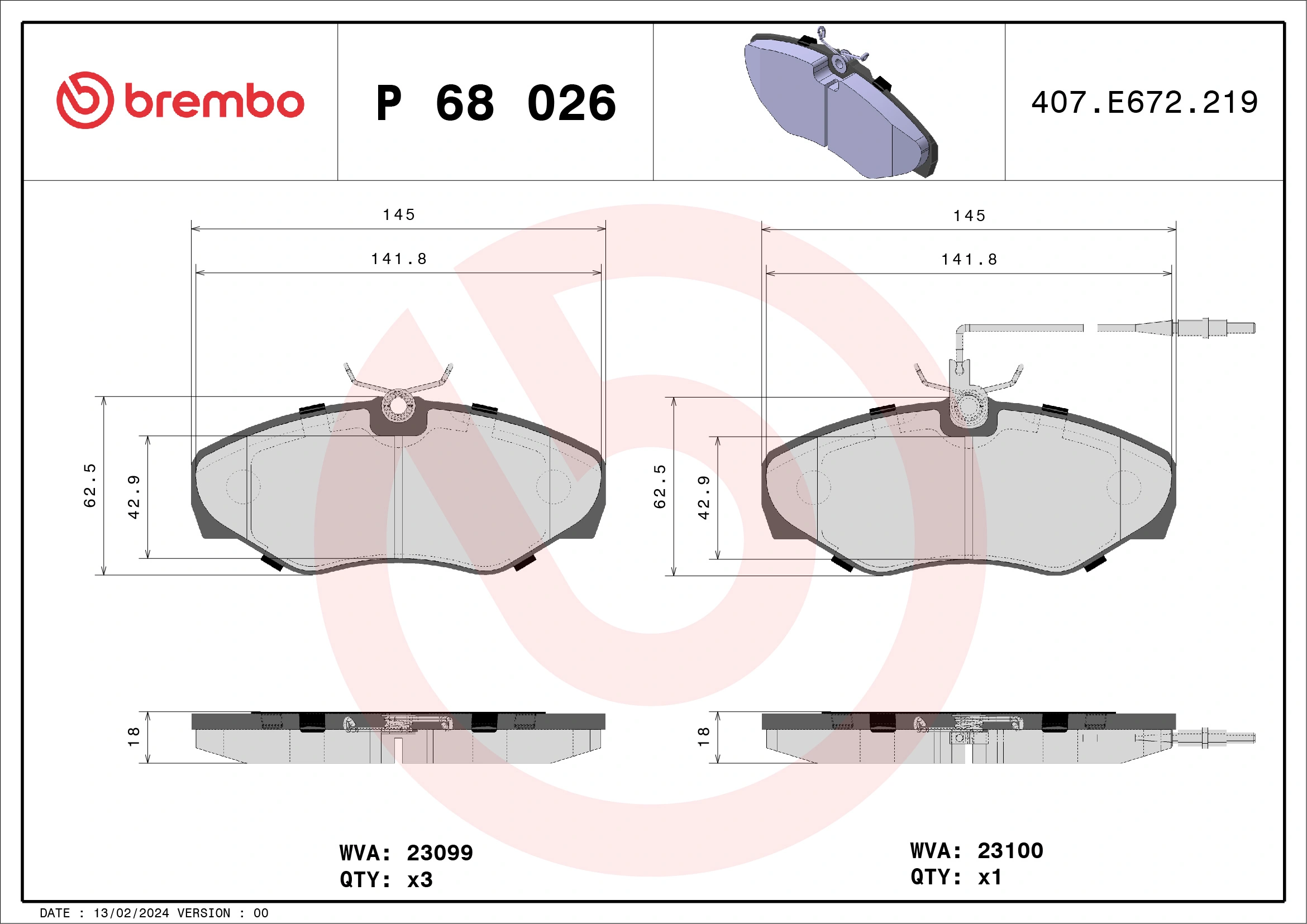 Brake Pad Set, disc brake
