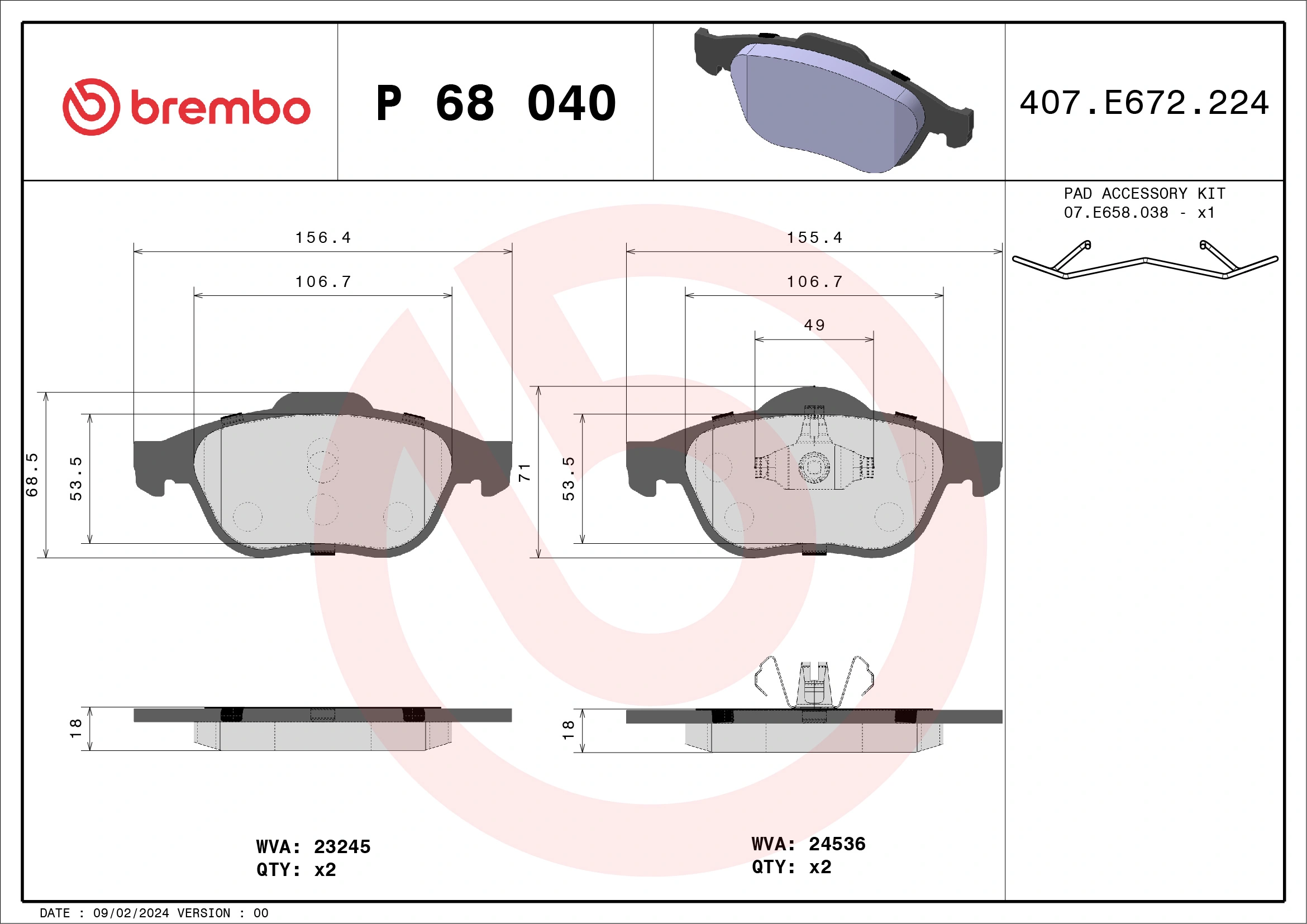 Brake Pad Set, disc brake