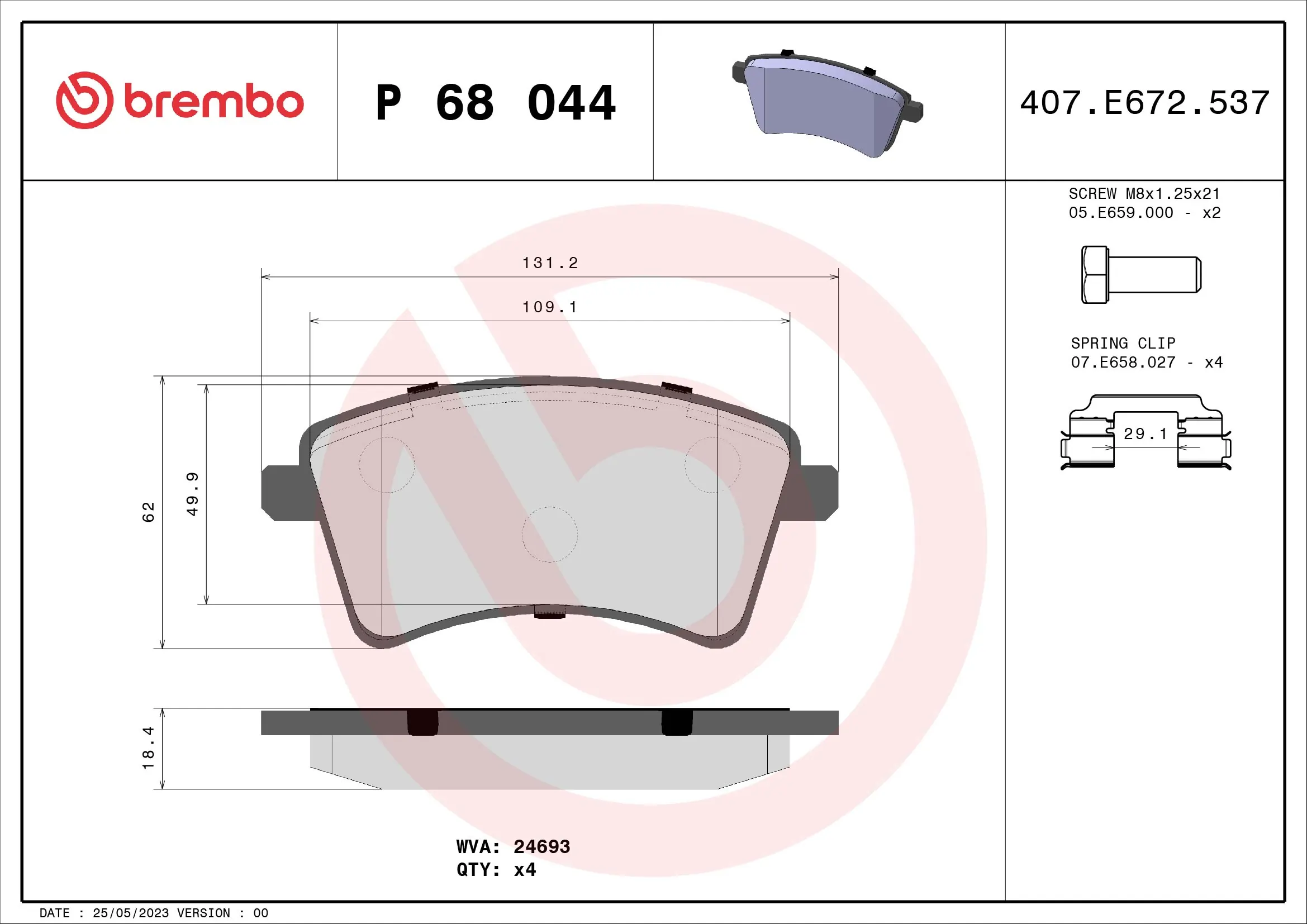 Brake Pad Set, disc brake