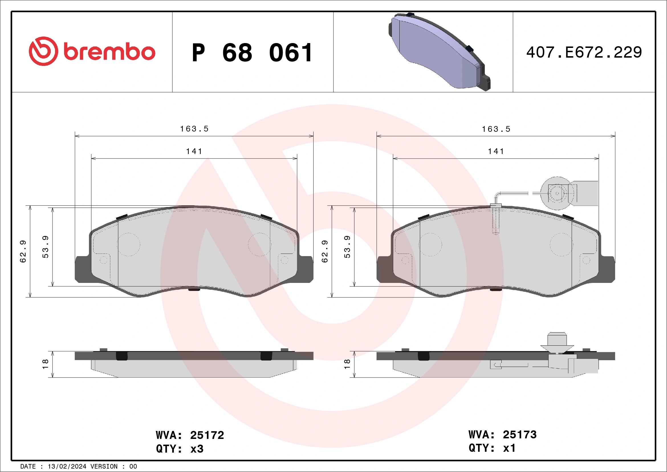 Brake Pad Set, disc brake