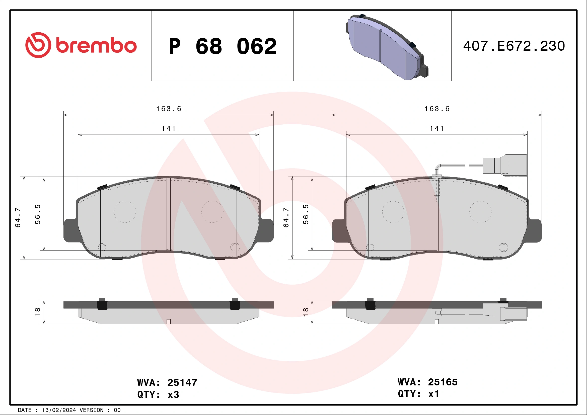 Brake Pad Set, disc brake