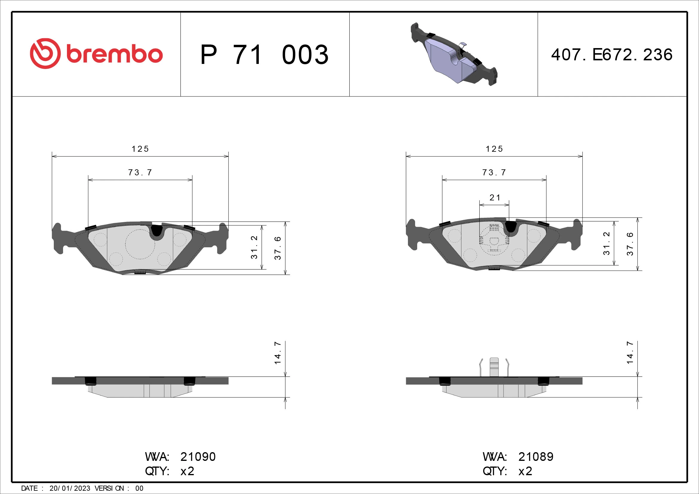 Brake Pad Set, disc brake