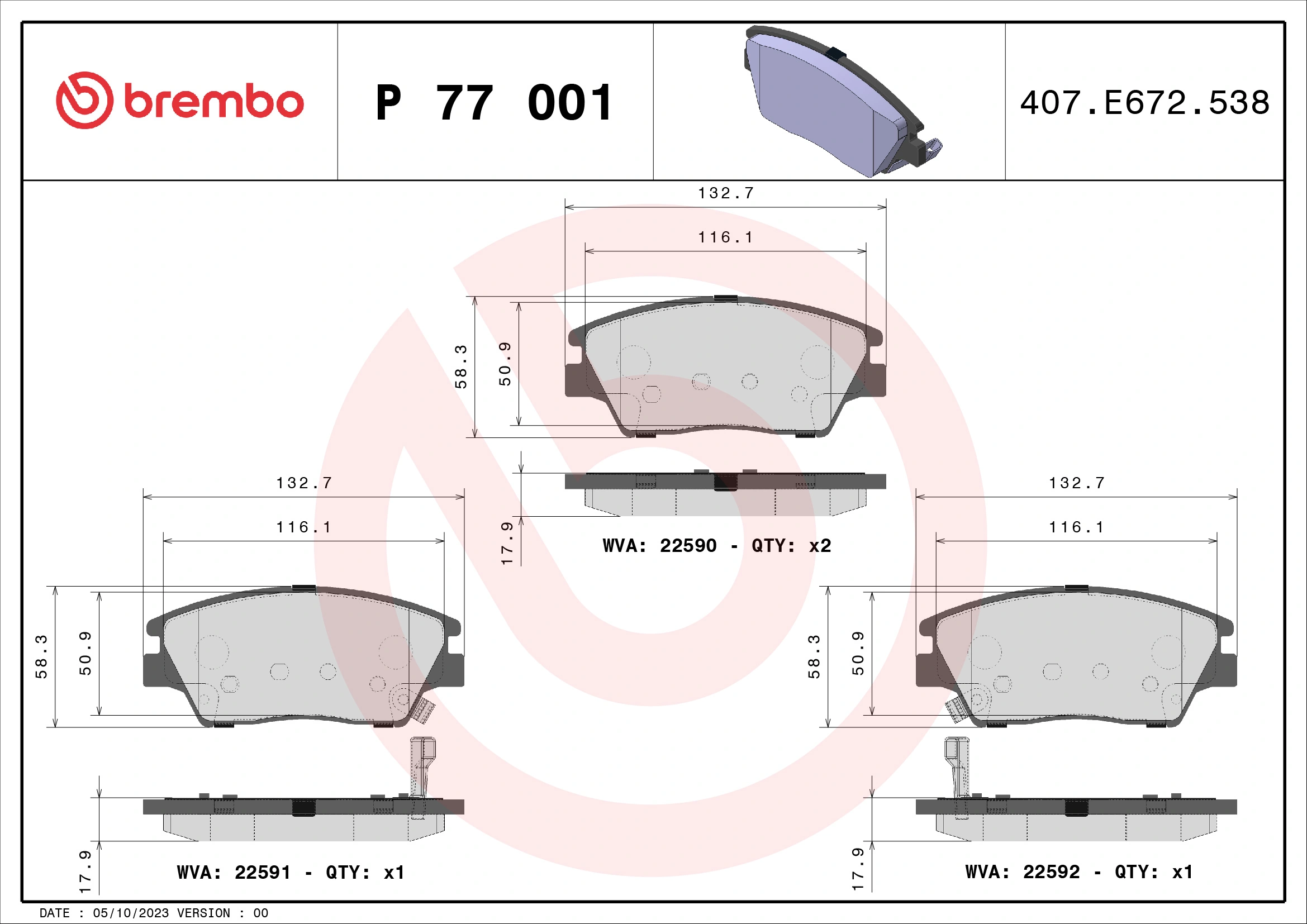 Brake Pad Set, disc brake