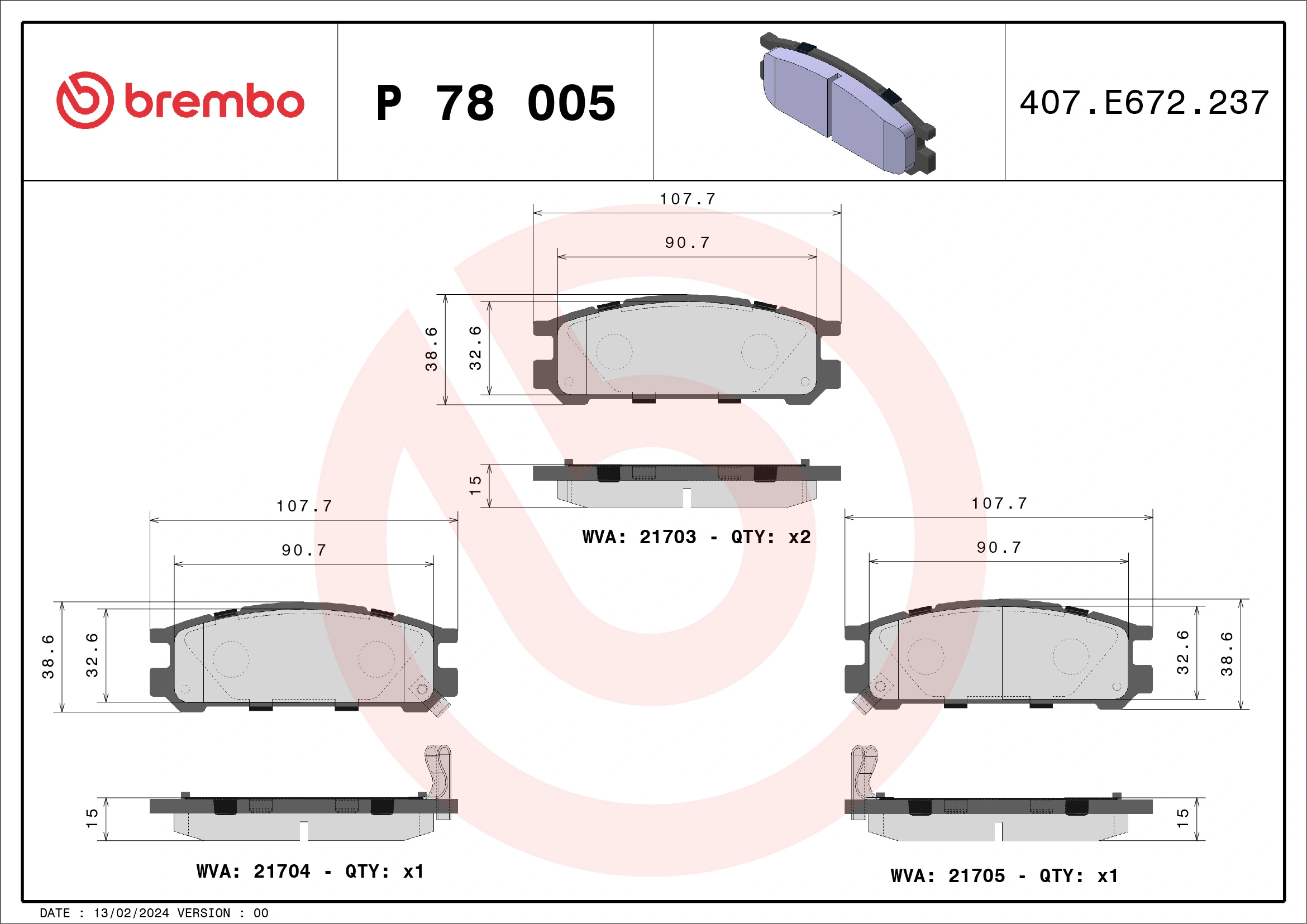 Brake Pad Set, disc brake