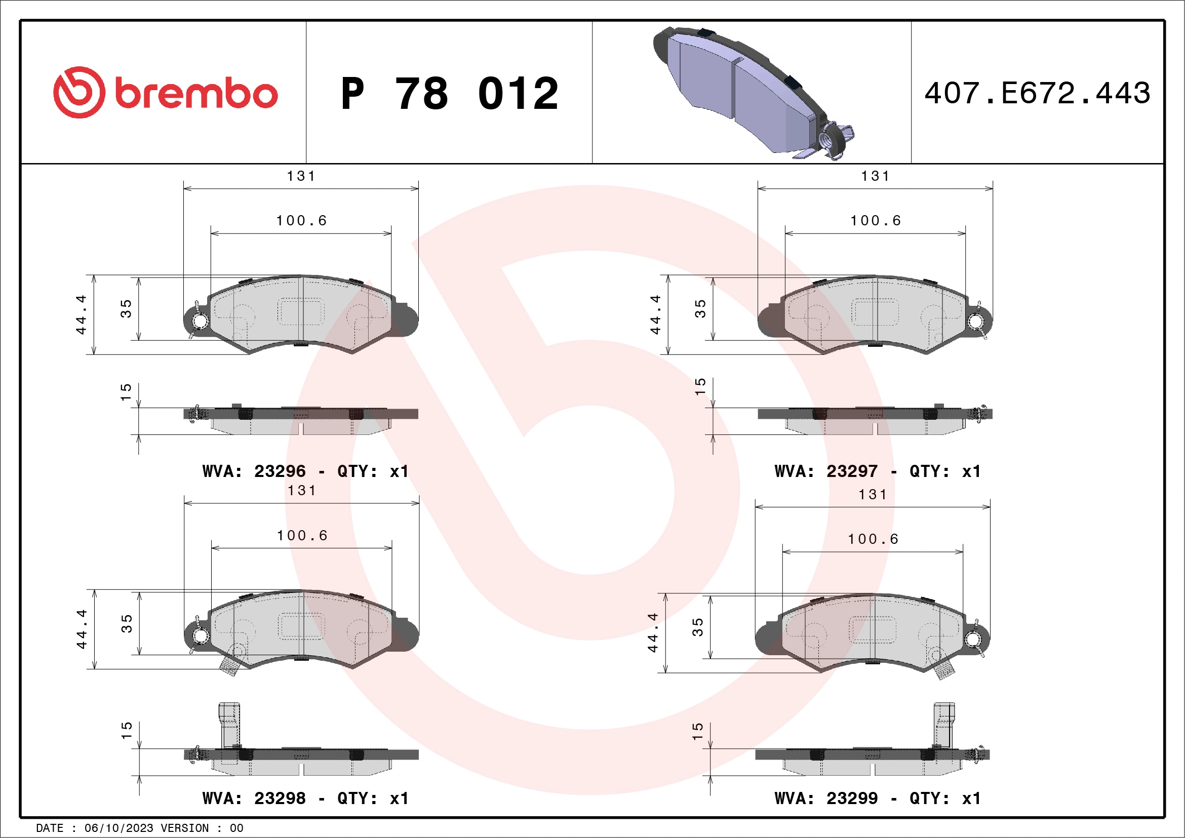 Brake Pad Set, disc brake