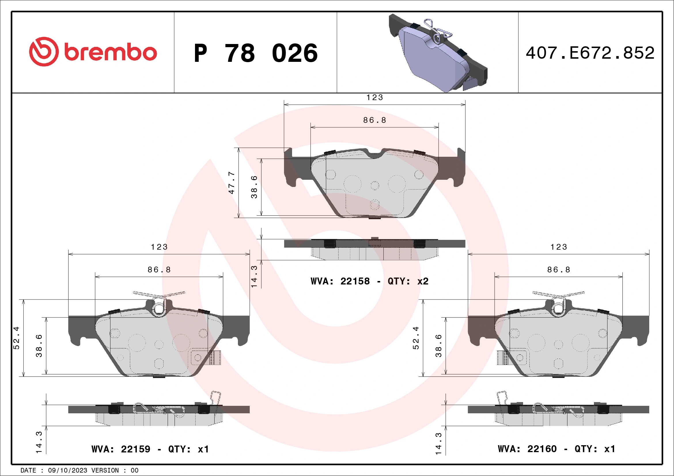 Brake Pad Set, disc brake