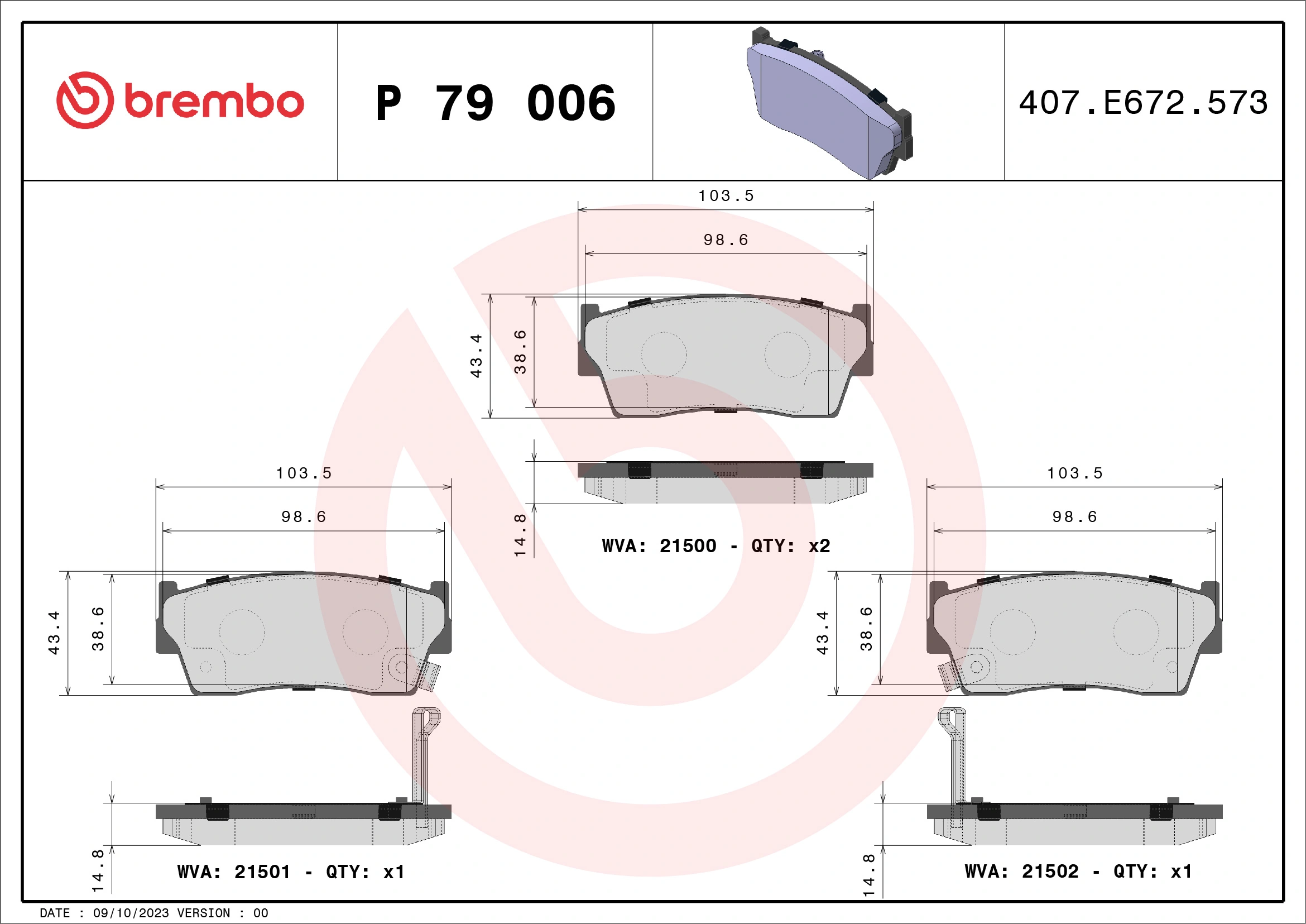 Brake Pad Set, disc brake