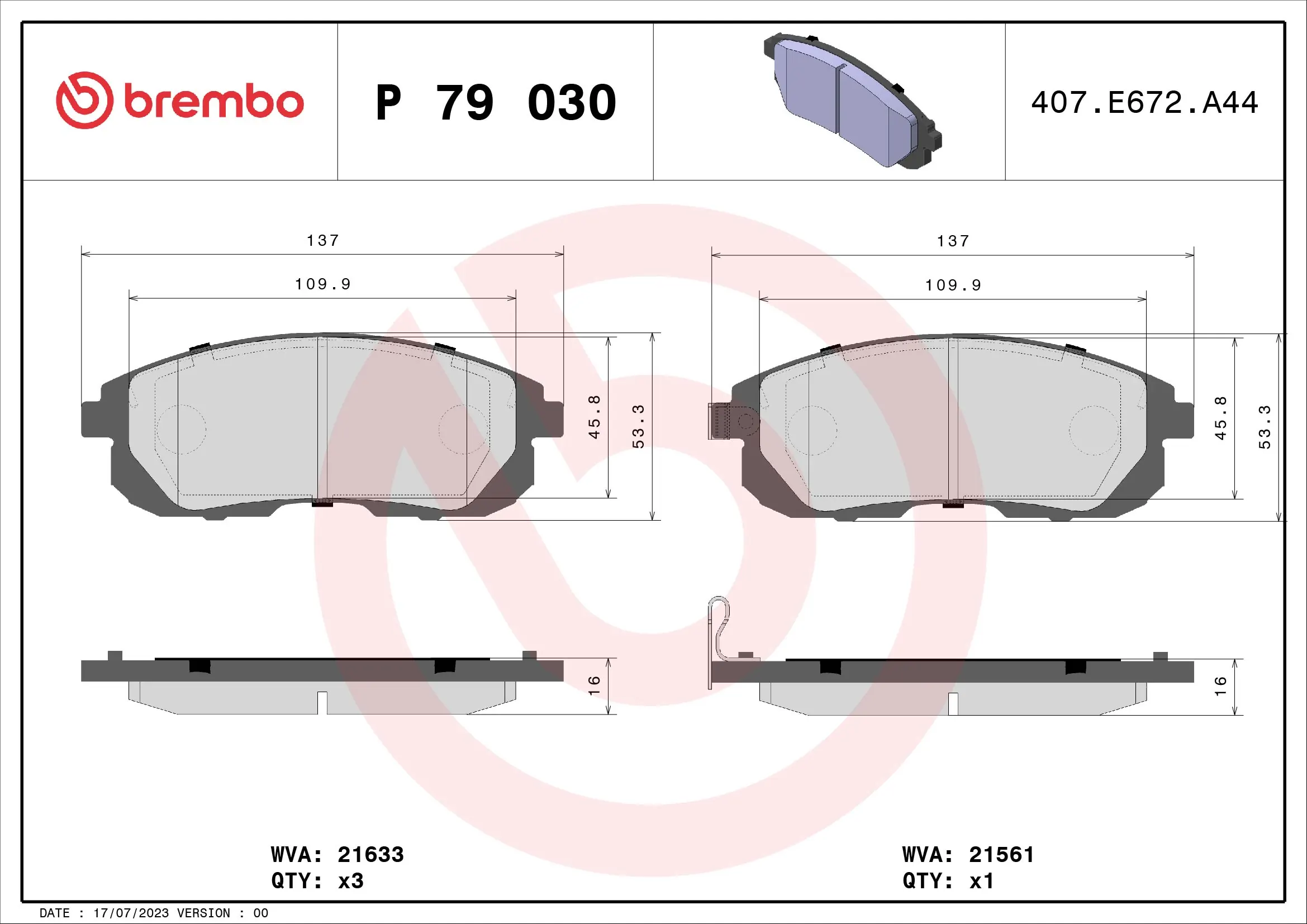 Brake Pad Set, disc brake