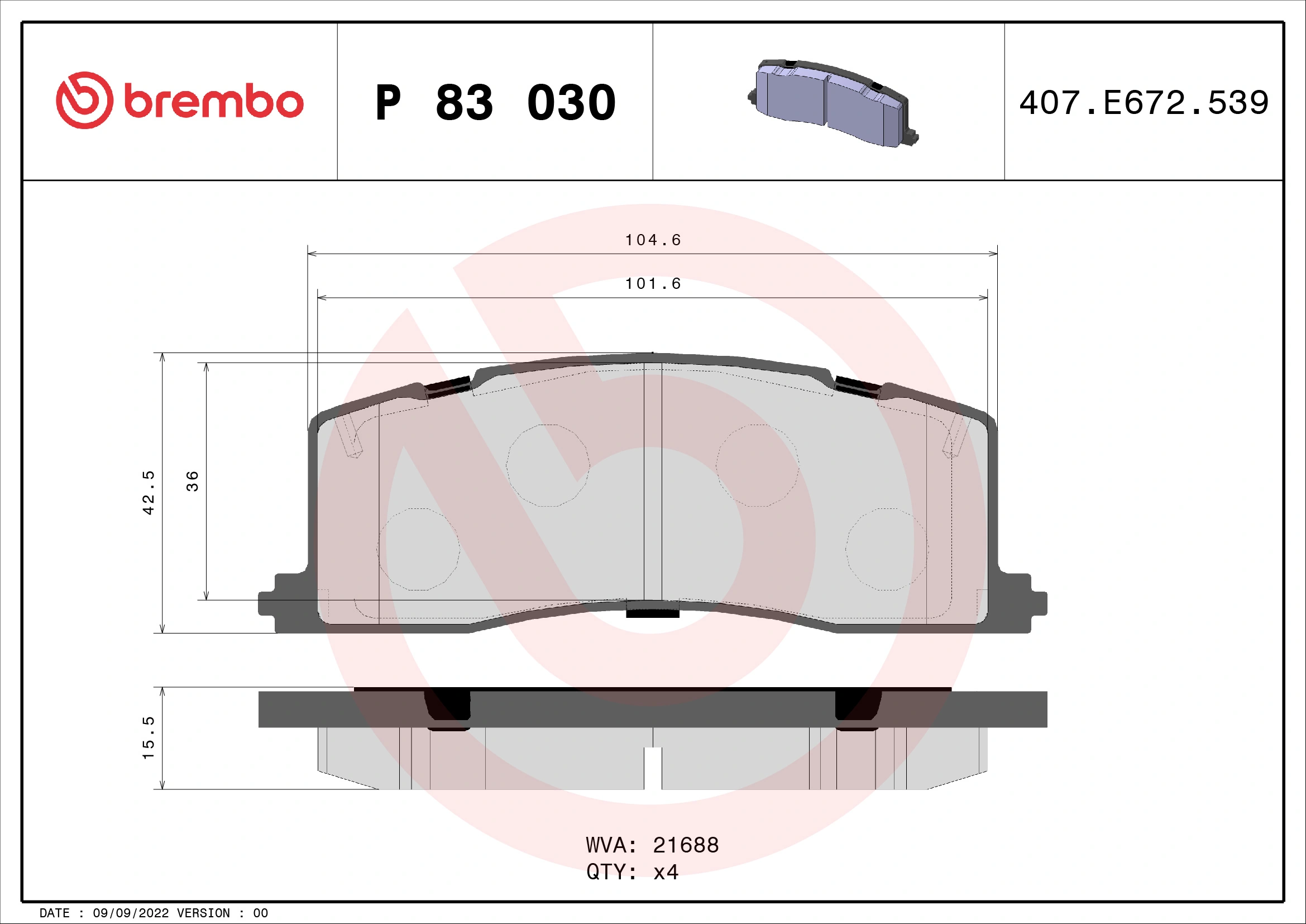 Brake Pad Set, disc brake