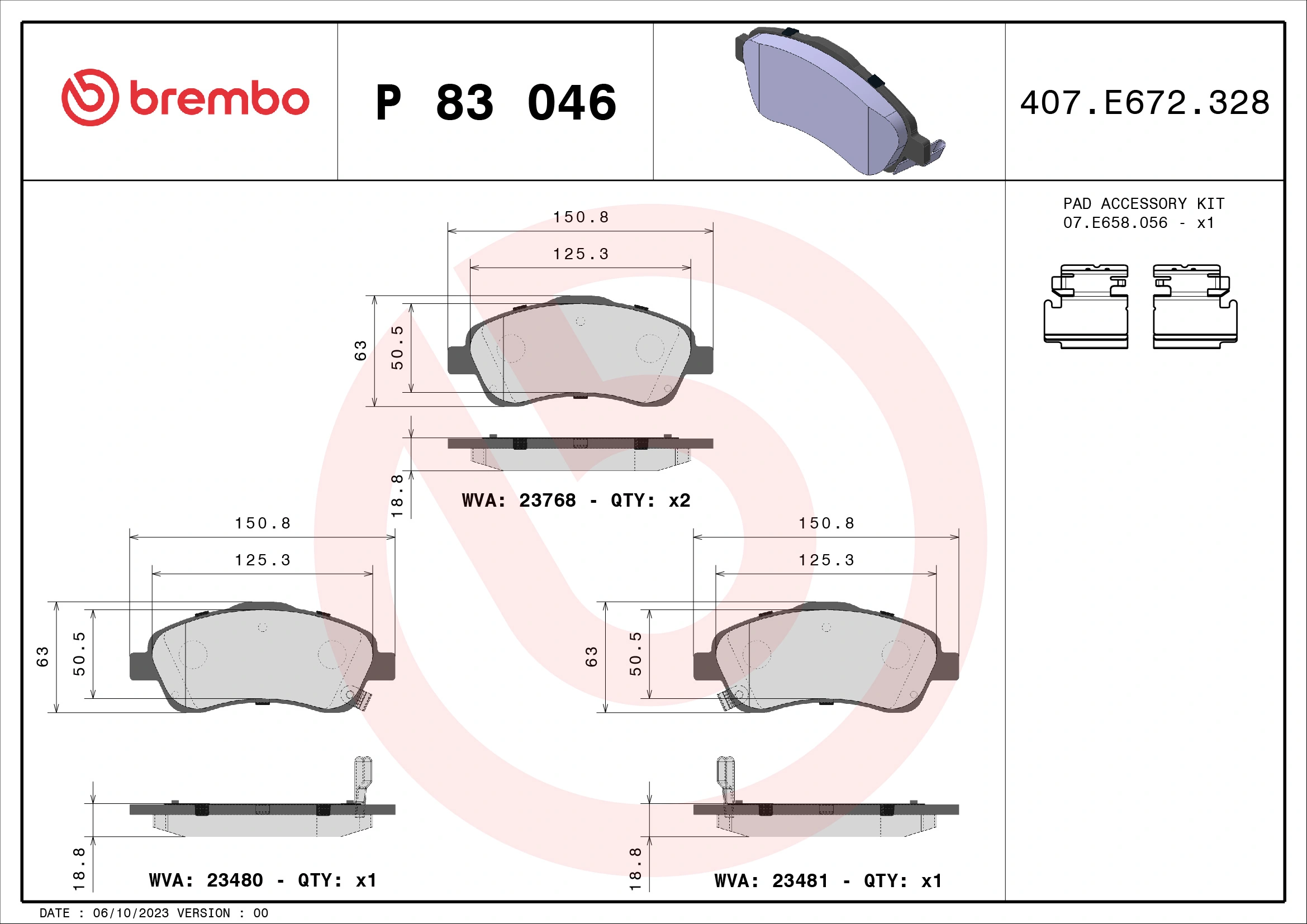 Brake Pad Set, disc brake