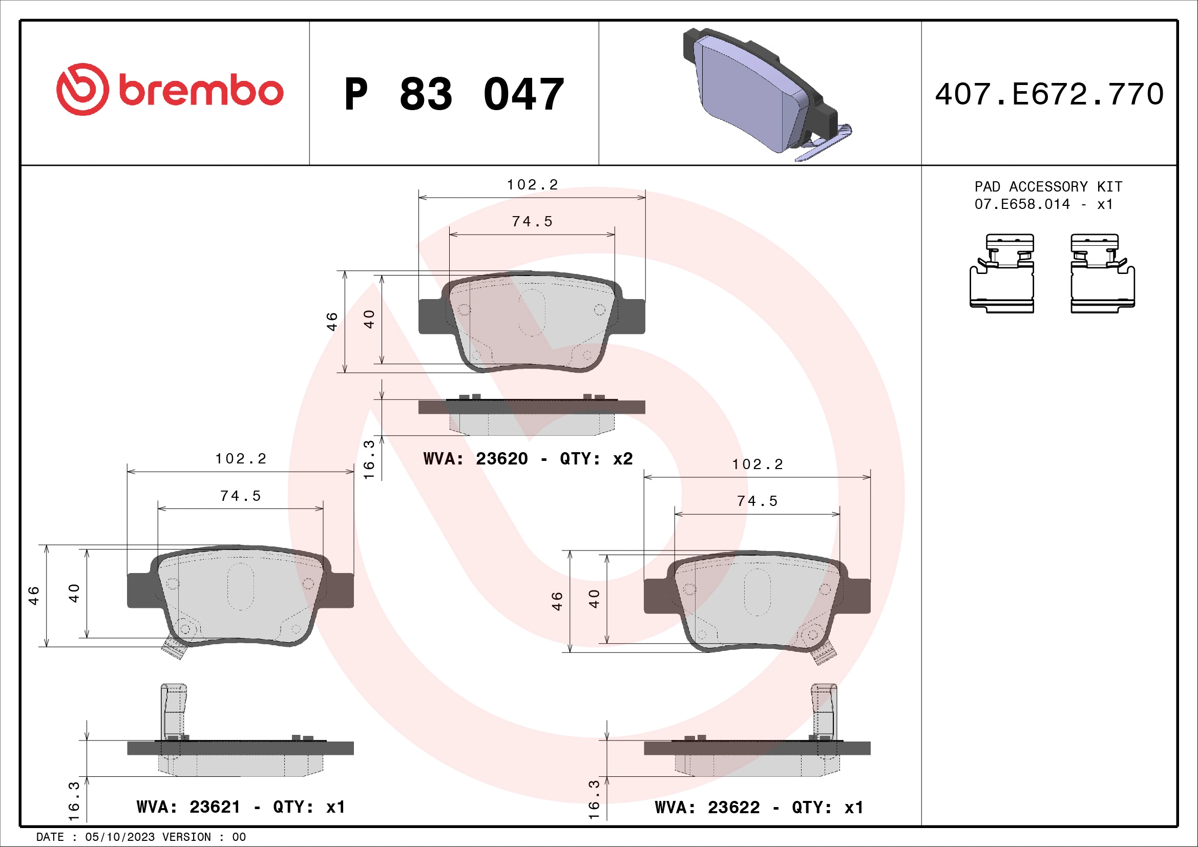 Brake Pad Set, disc brake
