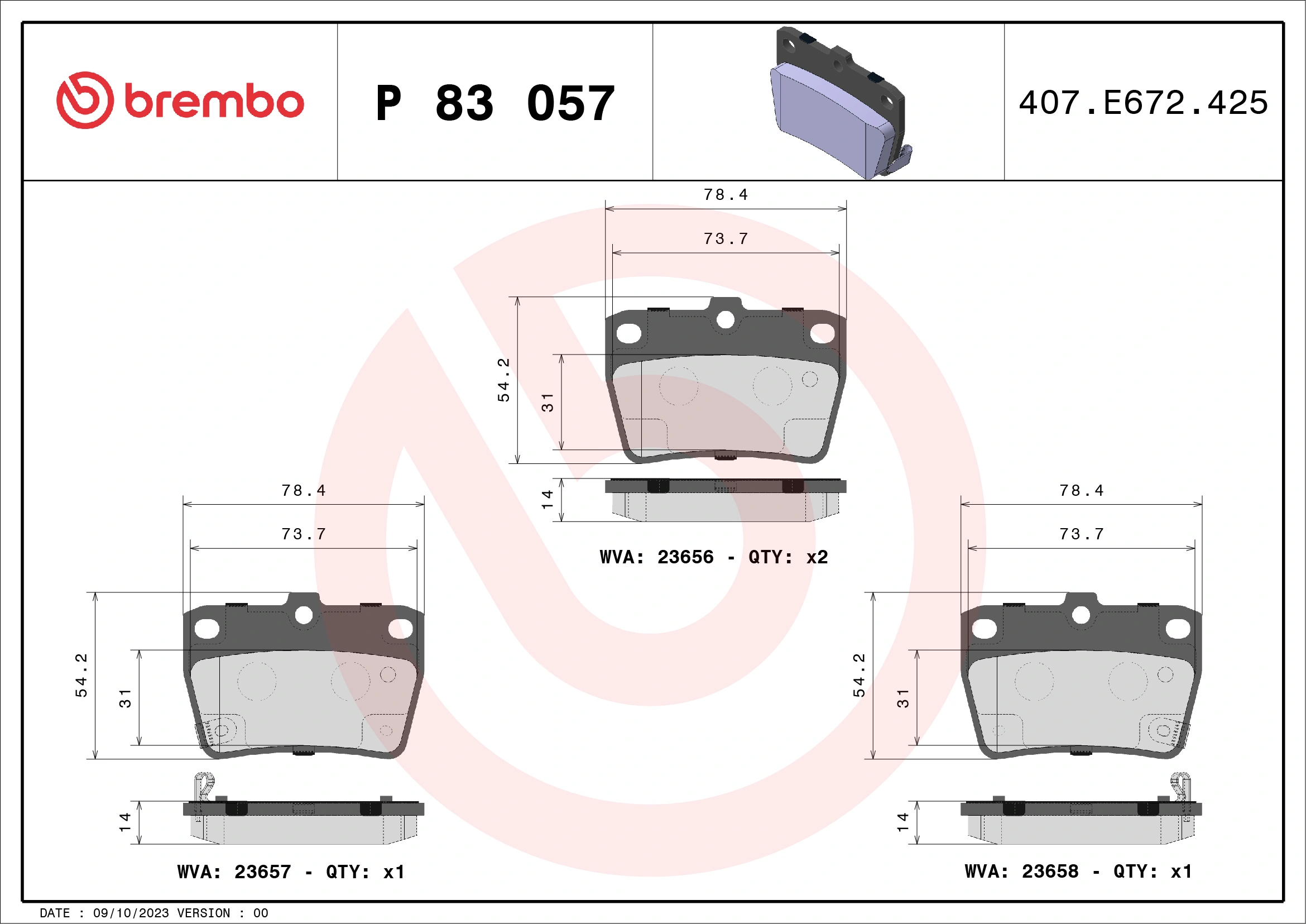 Brake Pad Set, disc brake