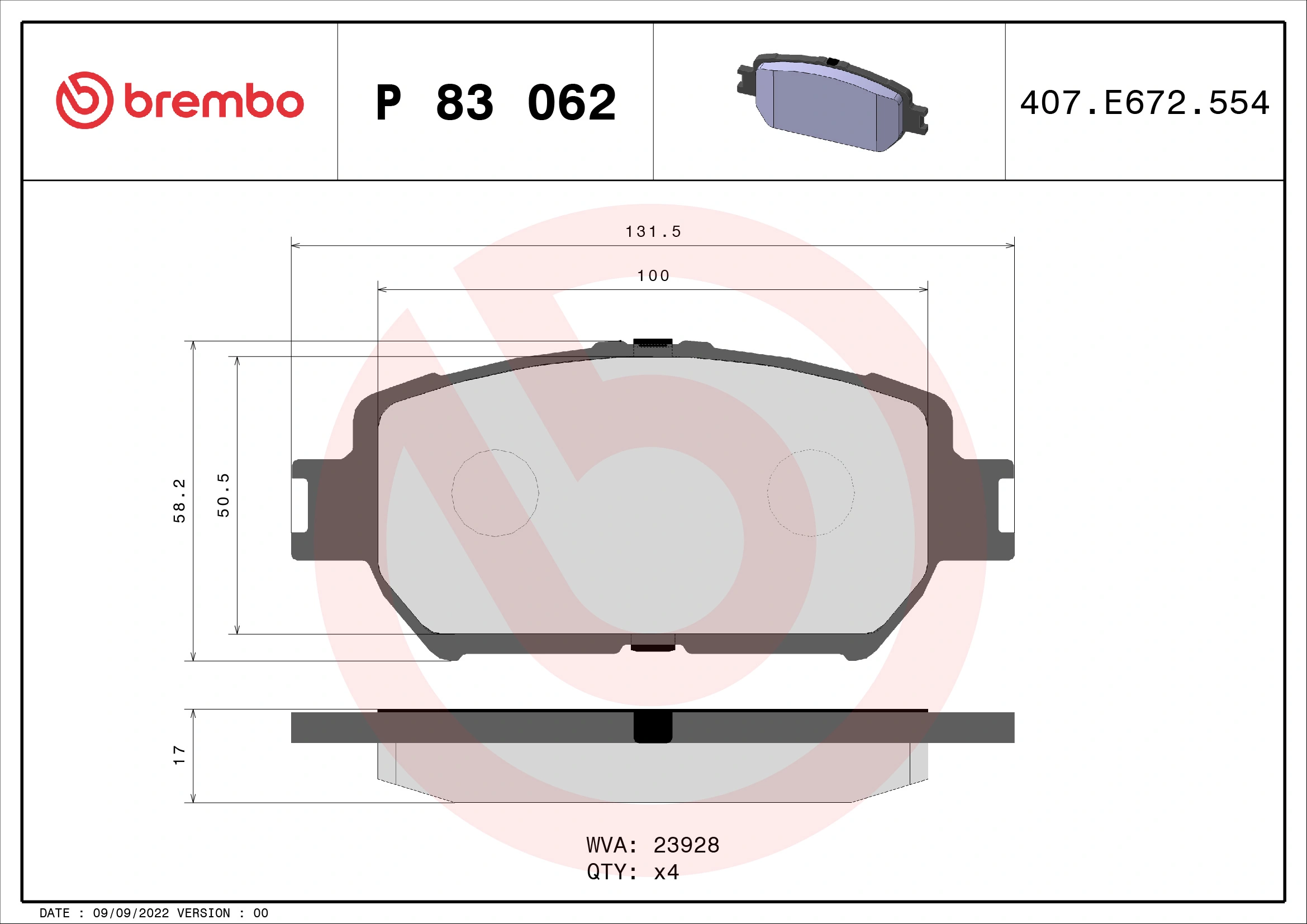 Brake Pad Set, disc brake