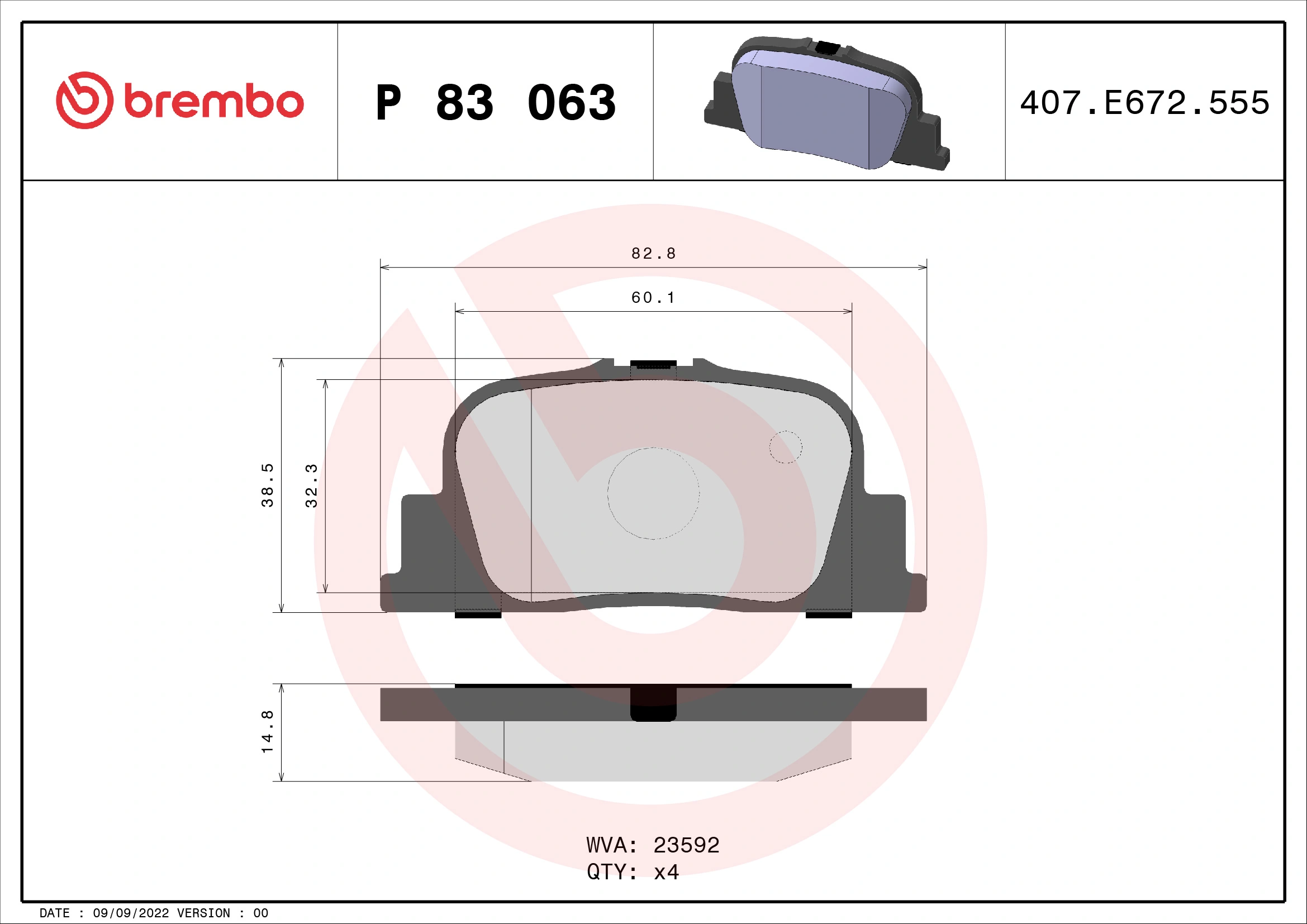 Brake Pad Set, disc brake