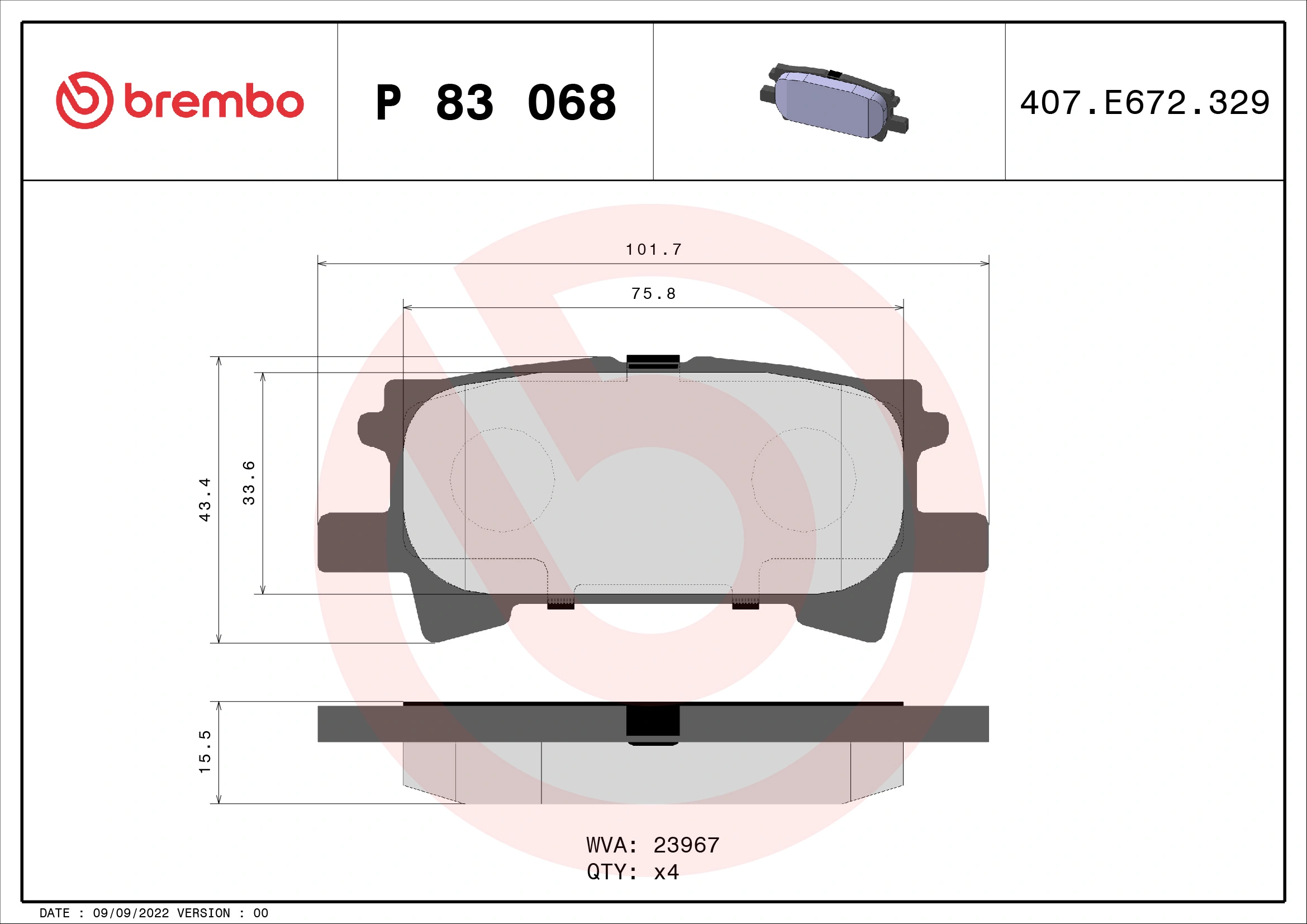 Brake Pad Set, disc brake