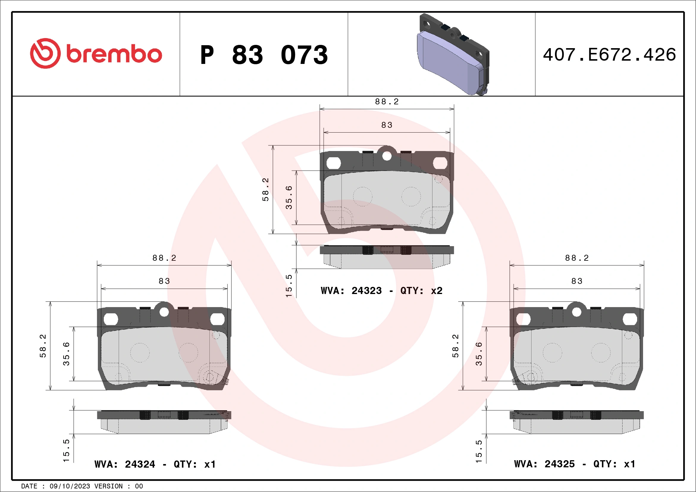 Brake Pad Set, disc brake