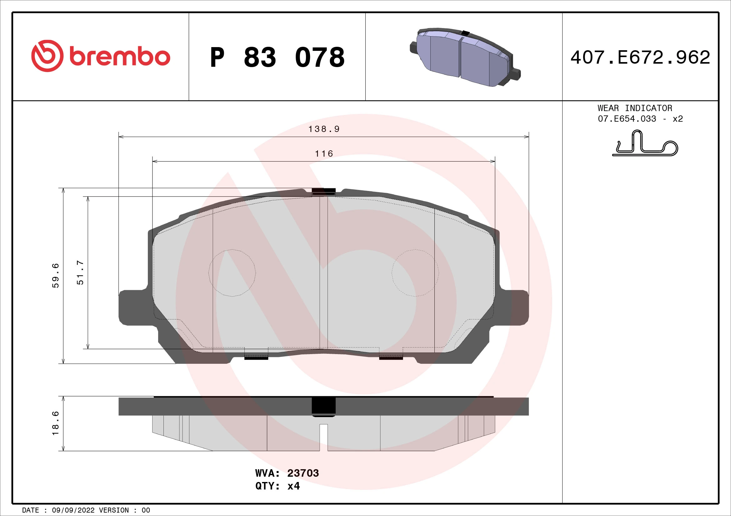 Brake Pad Set, disc brake