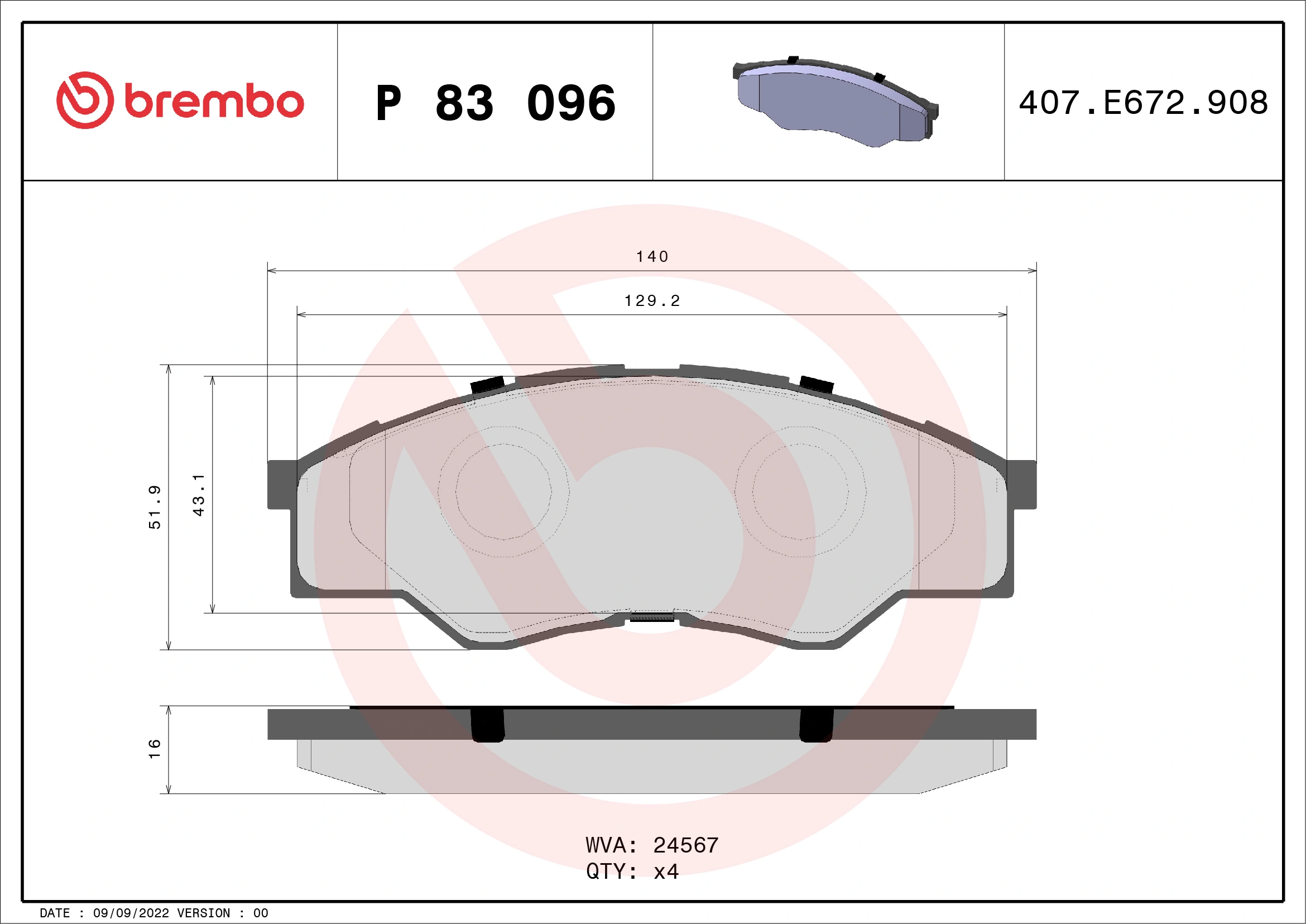 Brake Pad Set, disc brake