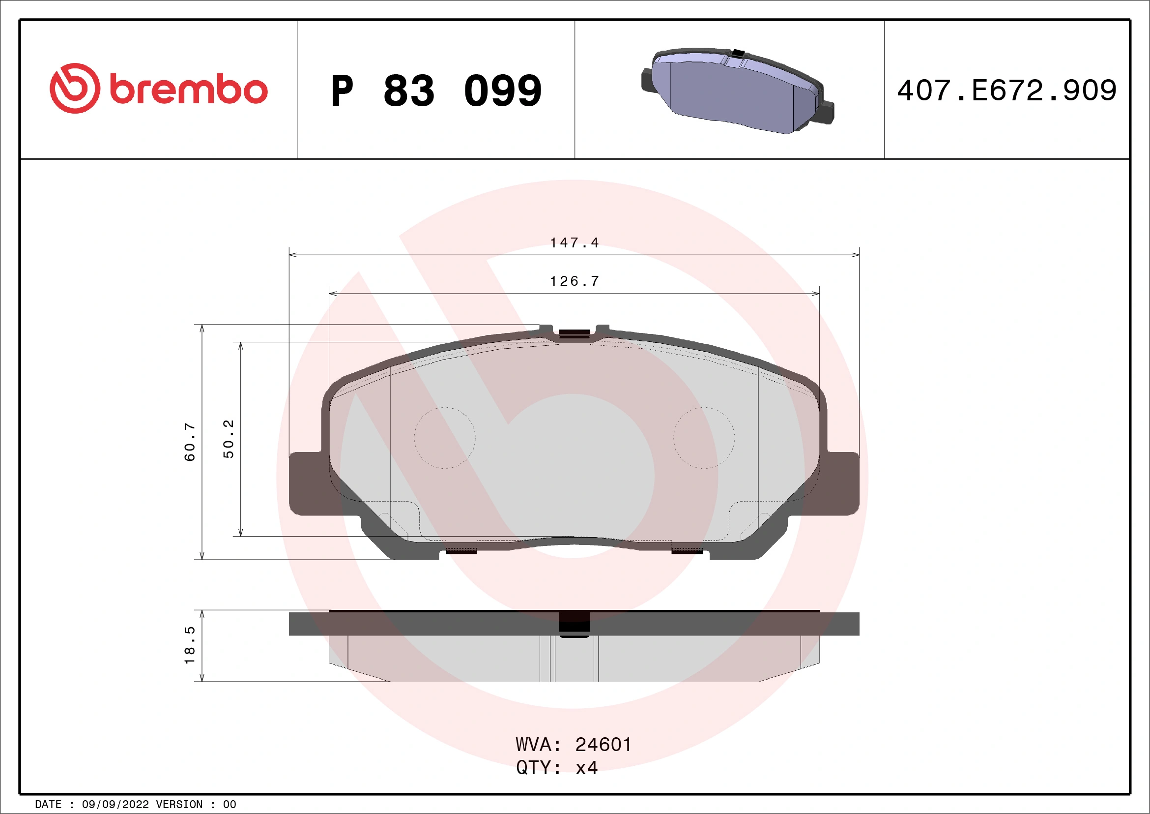 Brake Pad Set, disc brake