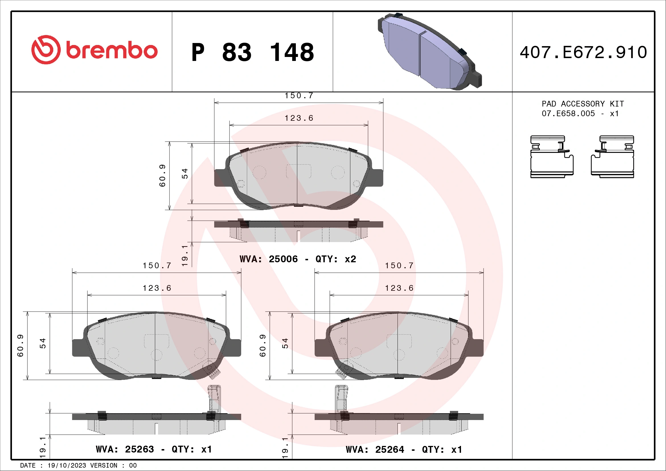 Brake Pad Set, disc brake