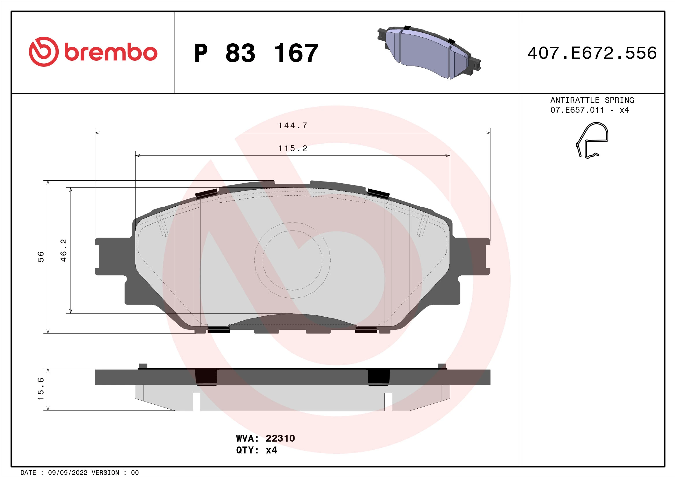 Brake Pad Set, disc brake