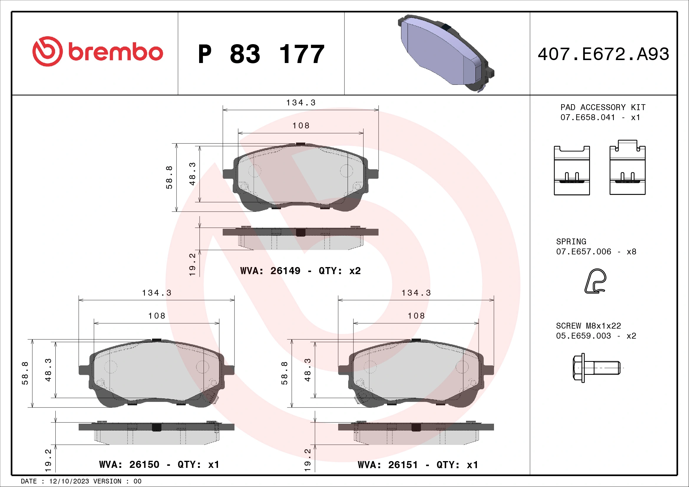 Brake Pad Set, disc brake