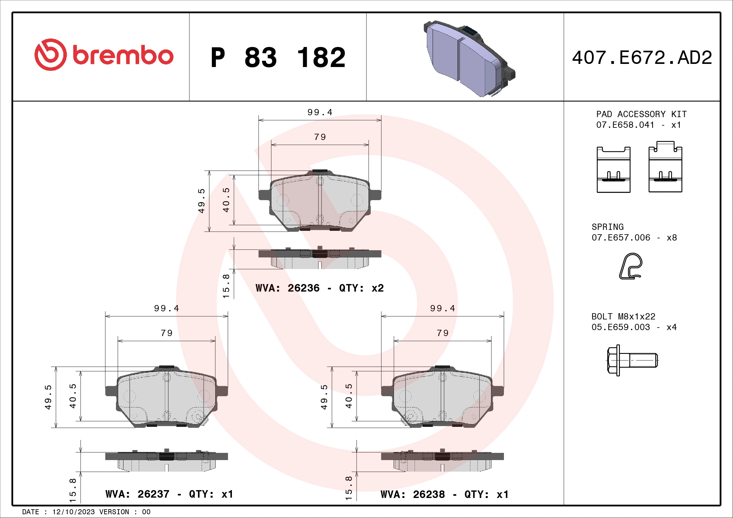 Brake Pad Set, disc brake