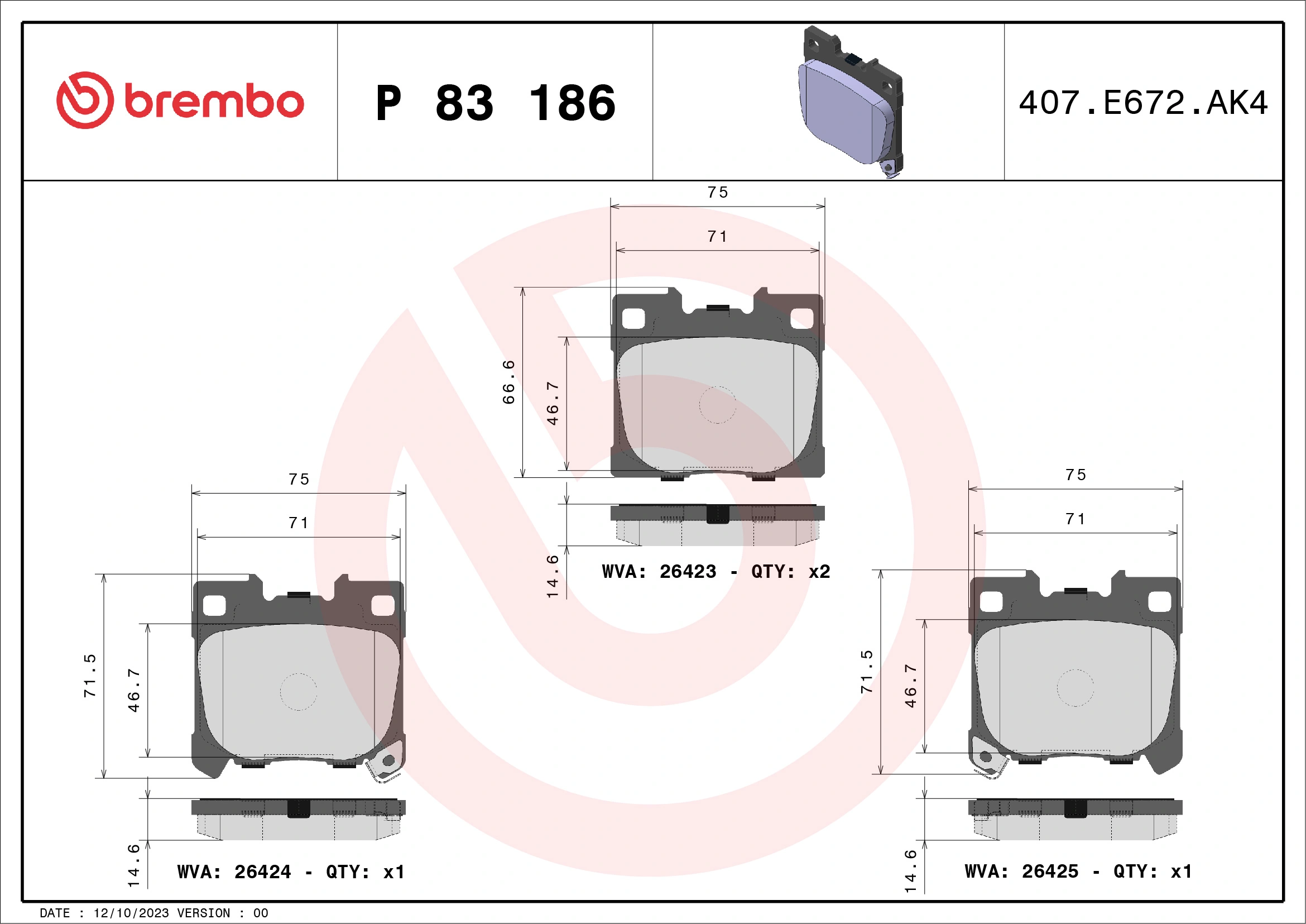 Brake Pad Set, disc brake