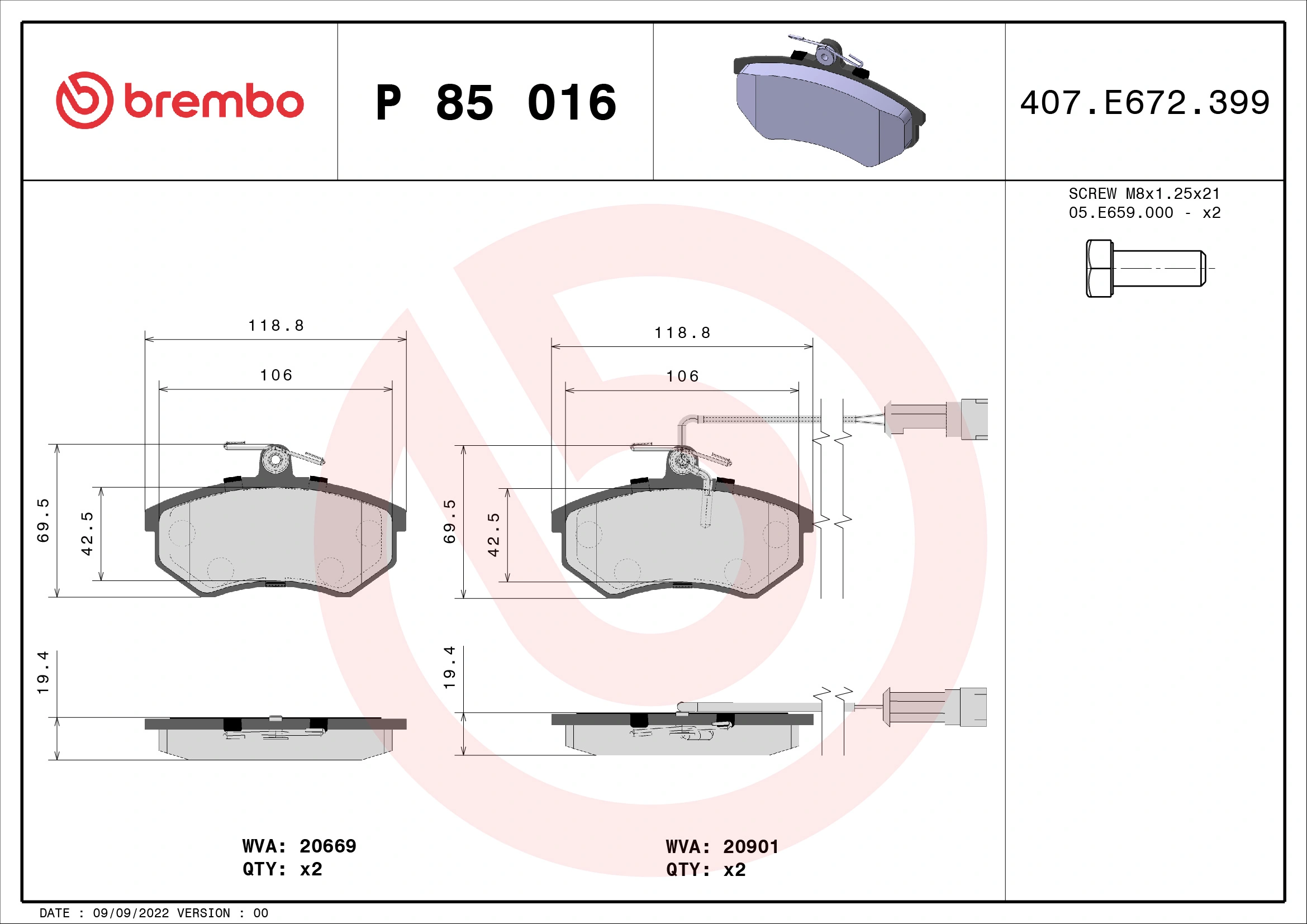 Brake Pad Set, disc brake