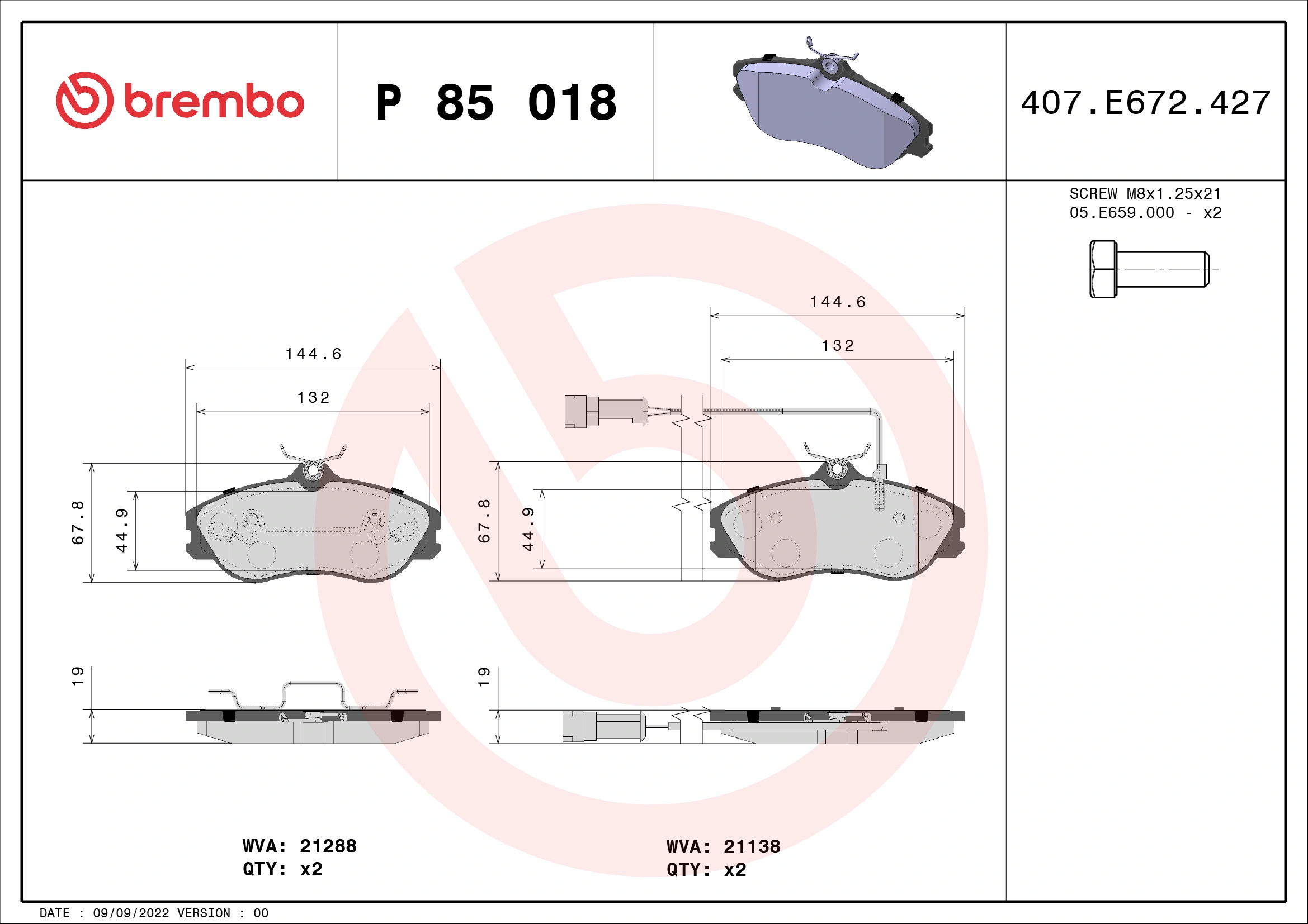 Brake Pad Set, disc brake