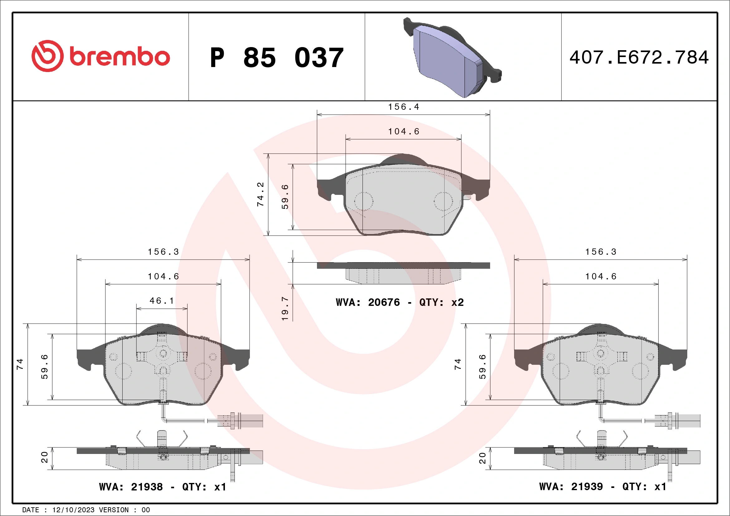 Brake Pad Set, disc brake