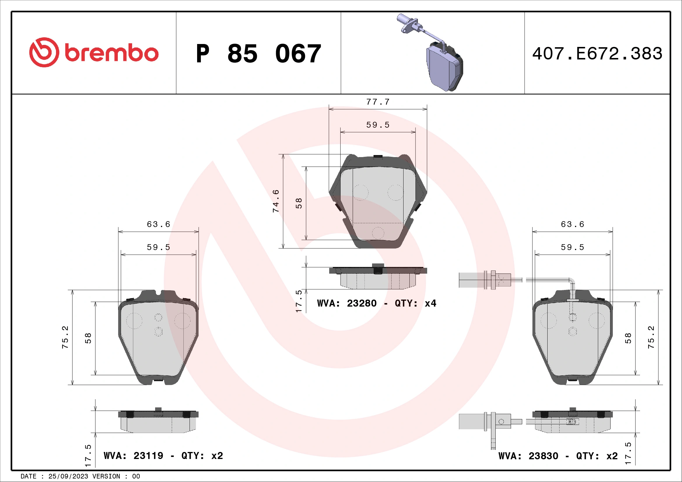 Brake Pad Set, disc brake