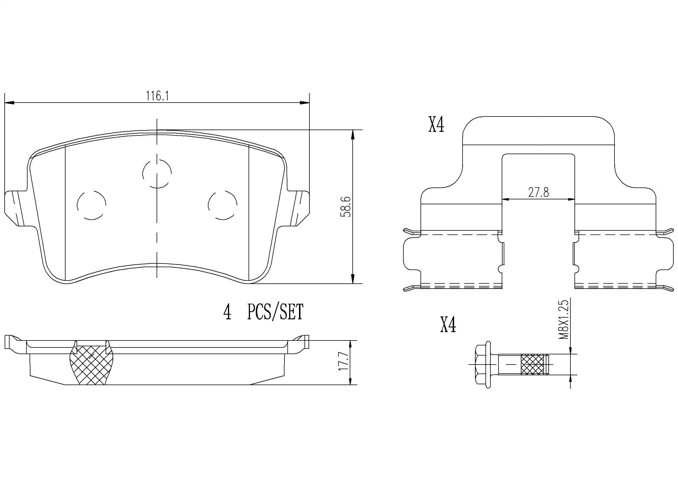 Brake Pad Set, disc brake