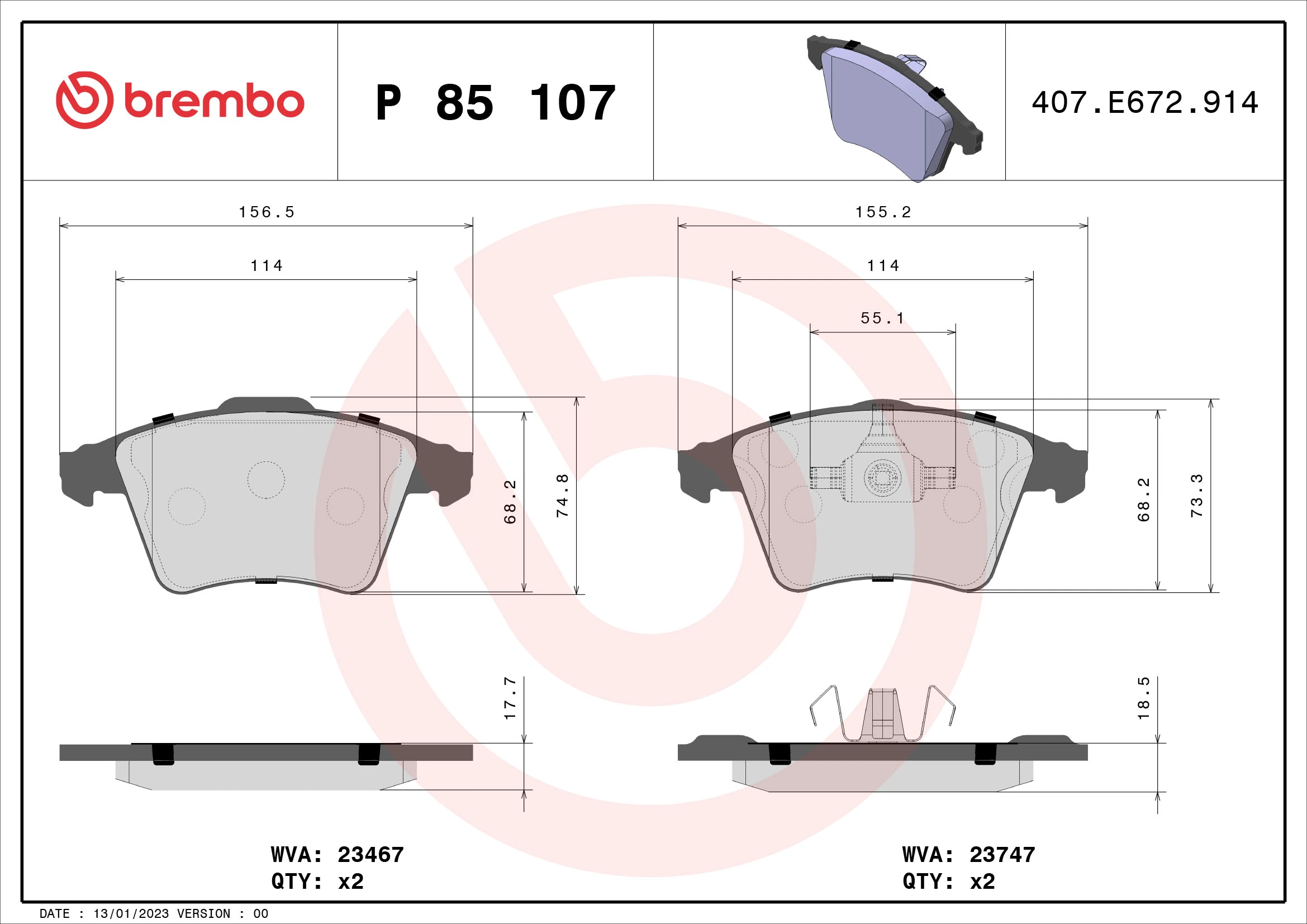Brake Pad Set, disc brake
