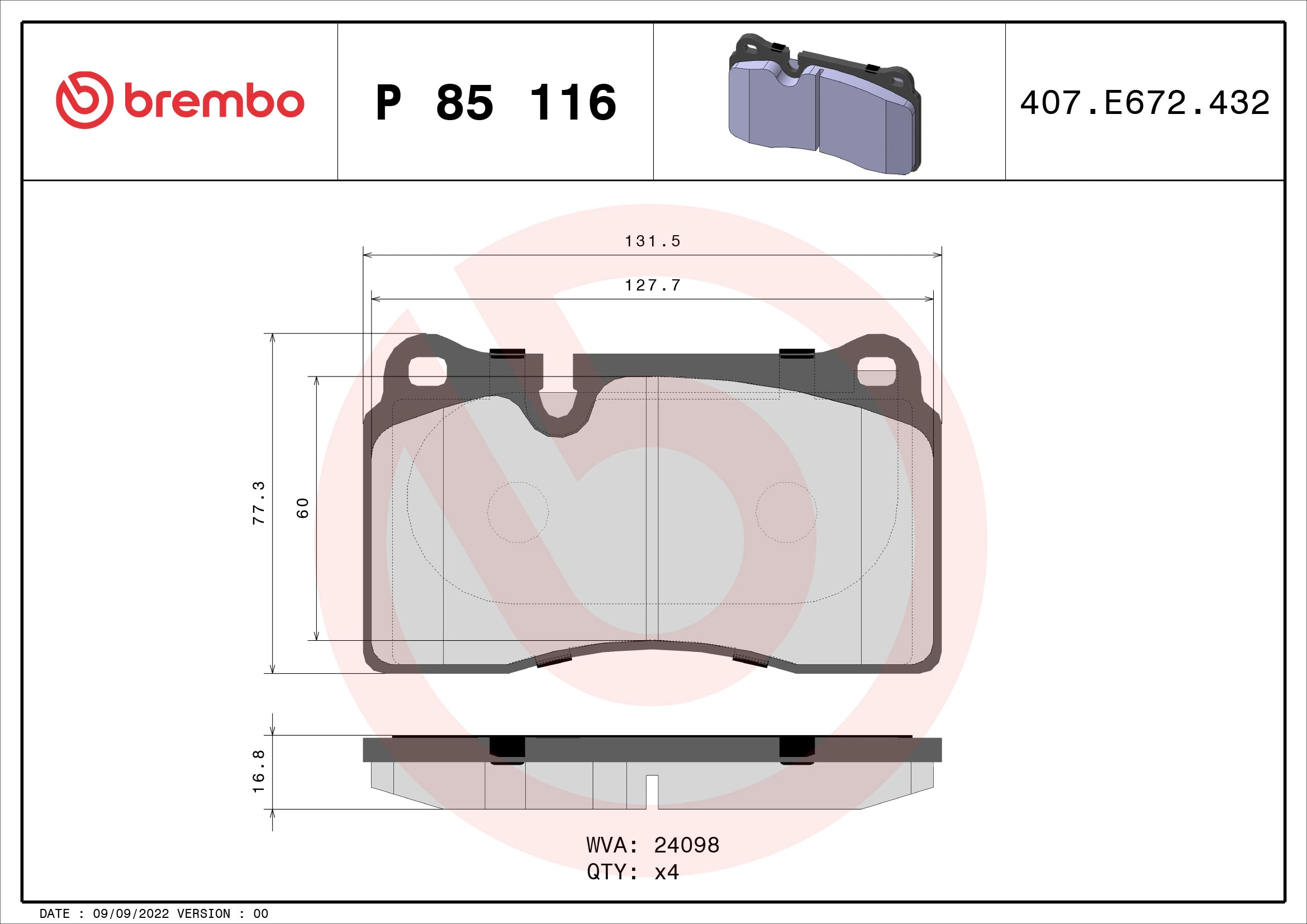 Brake Pad Set, disc brake