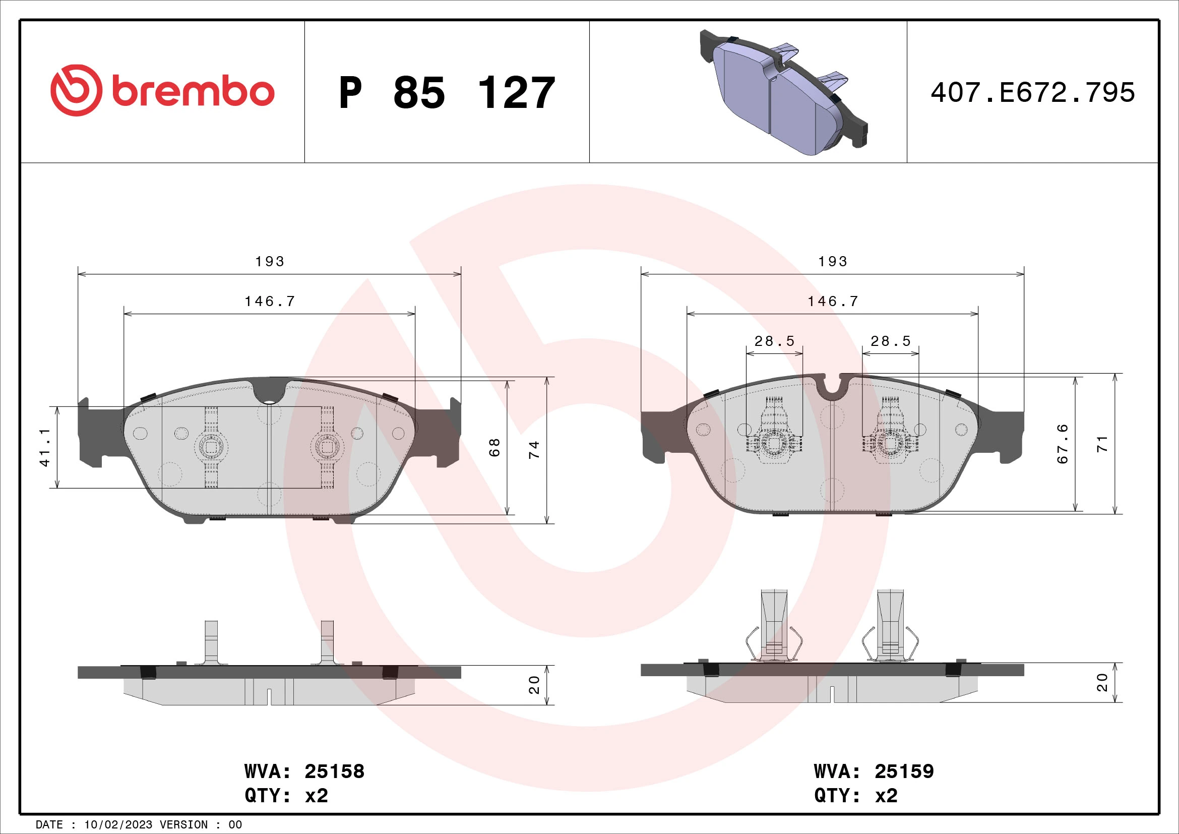 Brake Pad Set, disc brake