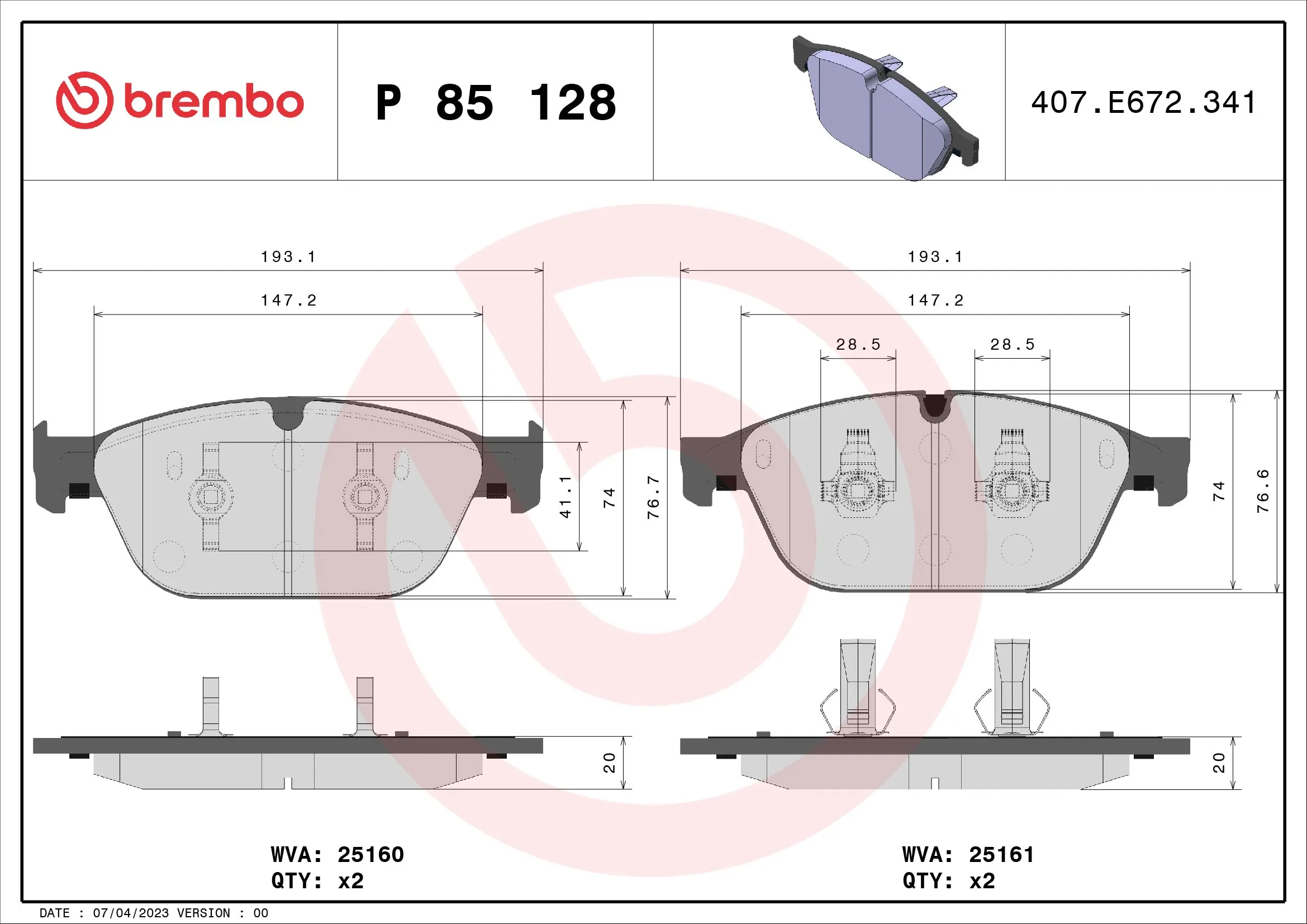 Brake Pad Set, disc brake
