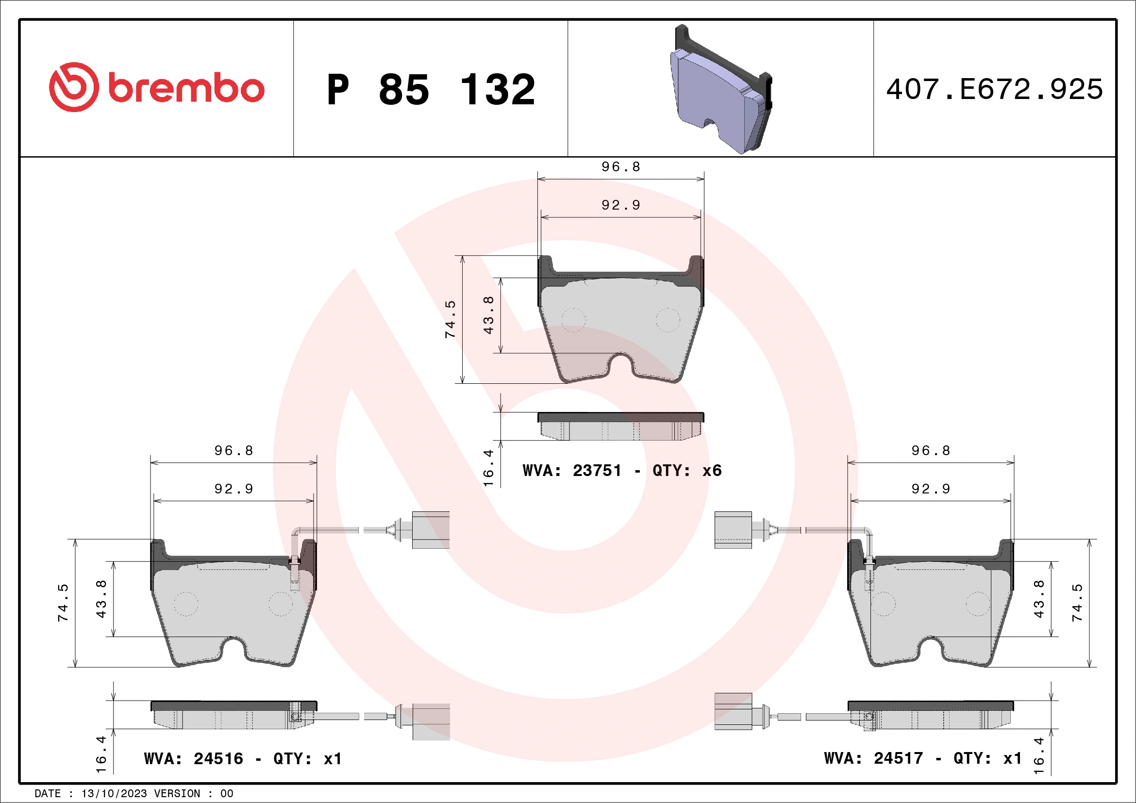 Brake Pad Set, disc brake