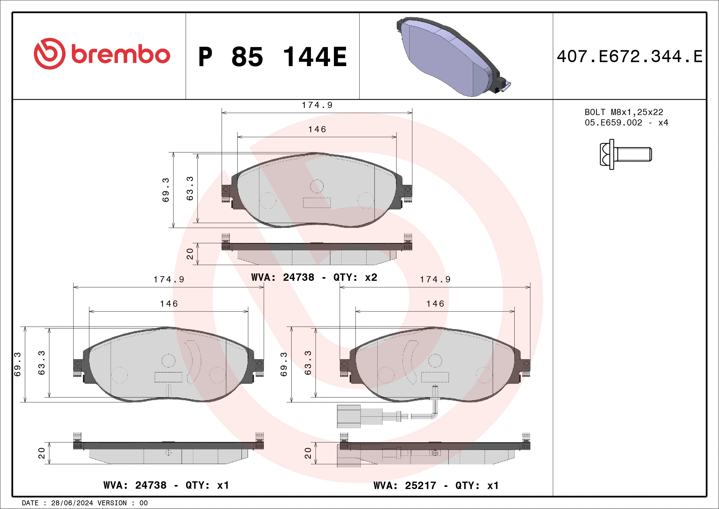 Brake Pad Set, disc brake