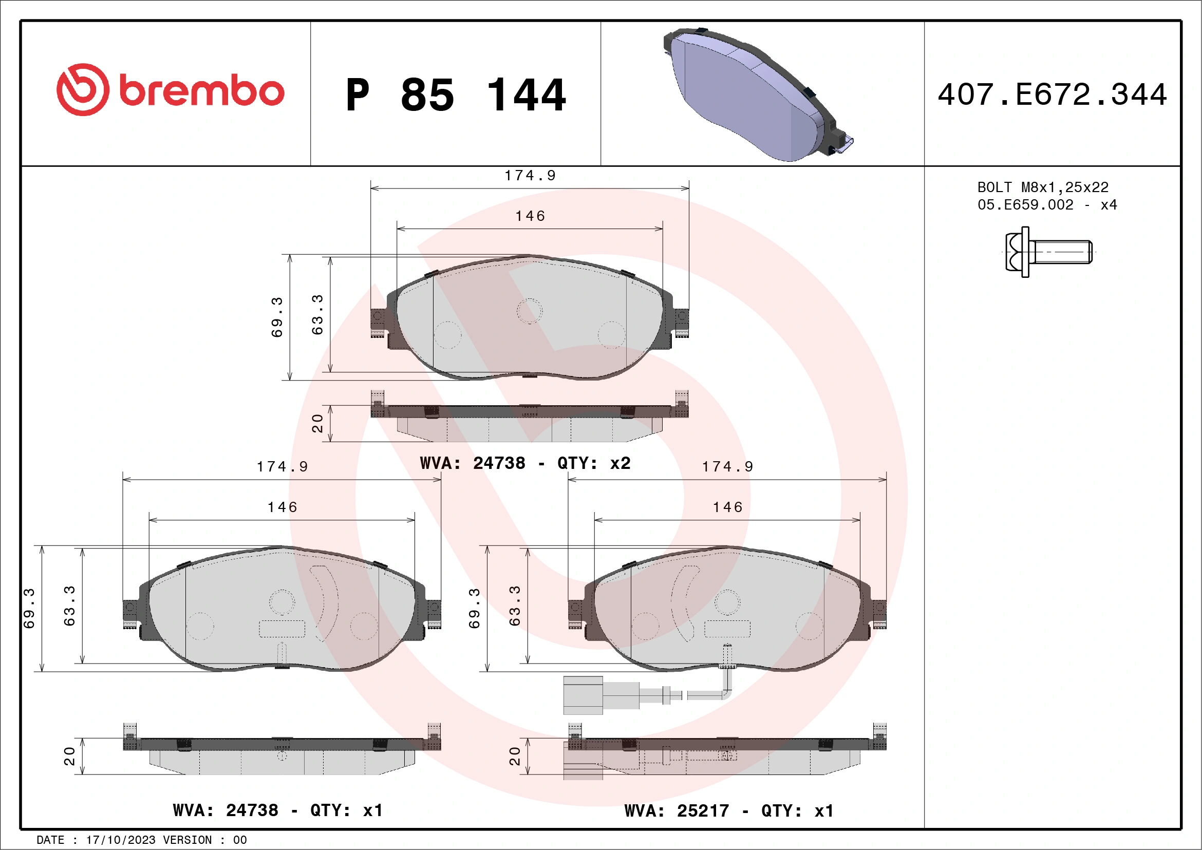 Brake Pad Set, disc brake