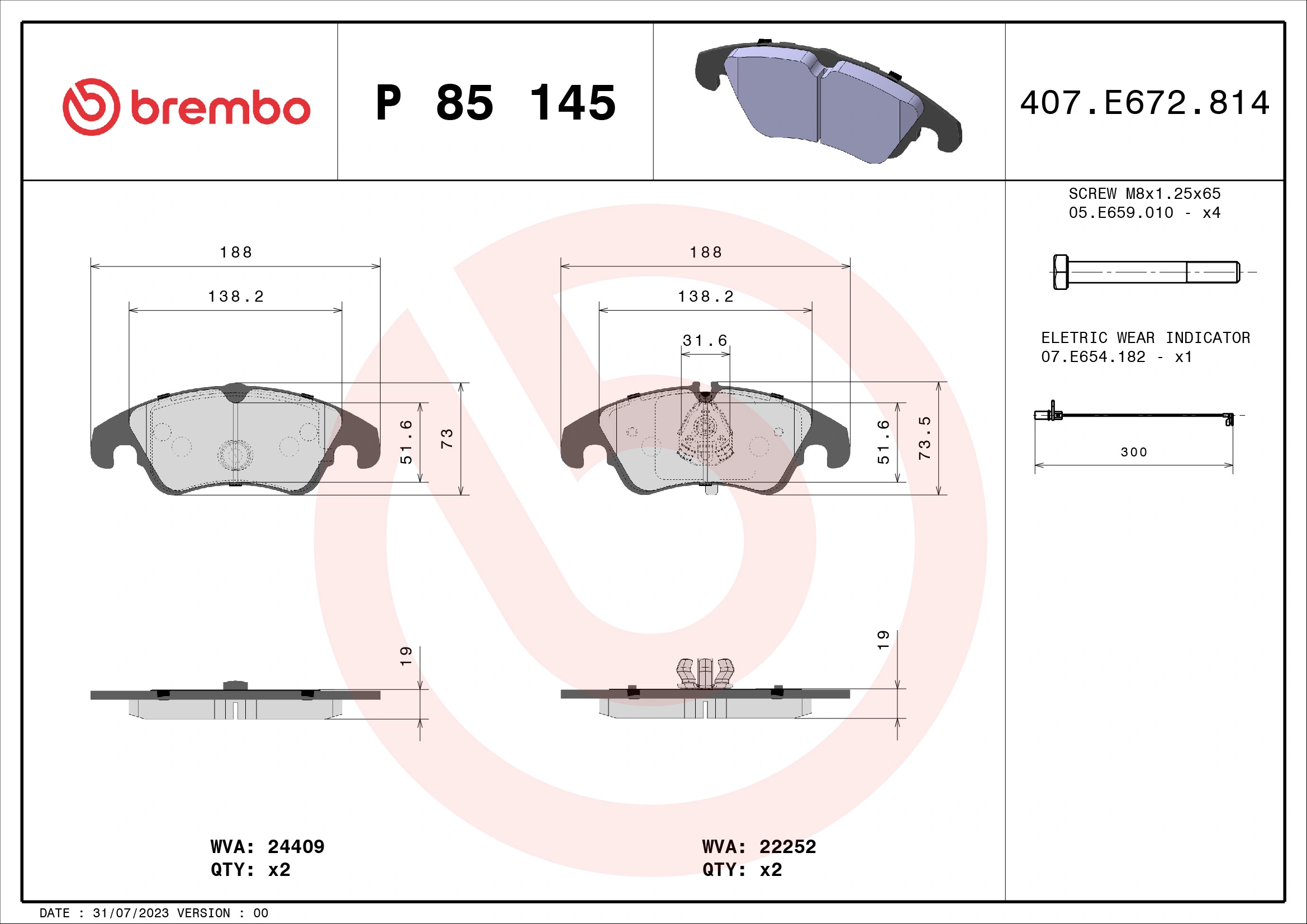 Brake Pad Set, disc brake