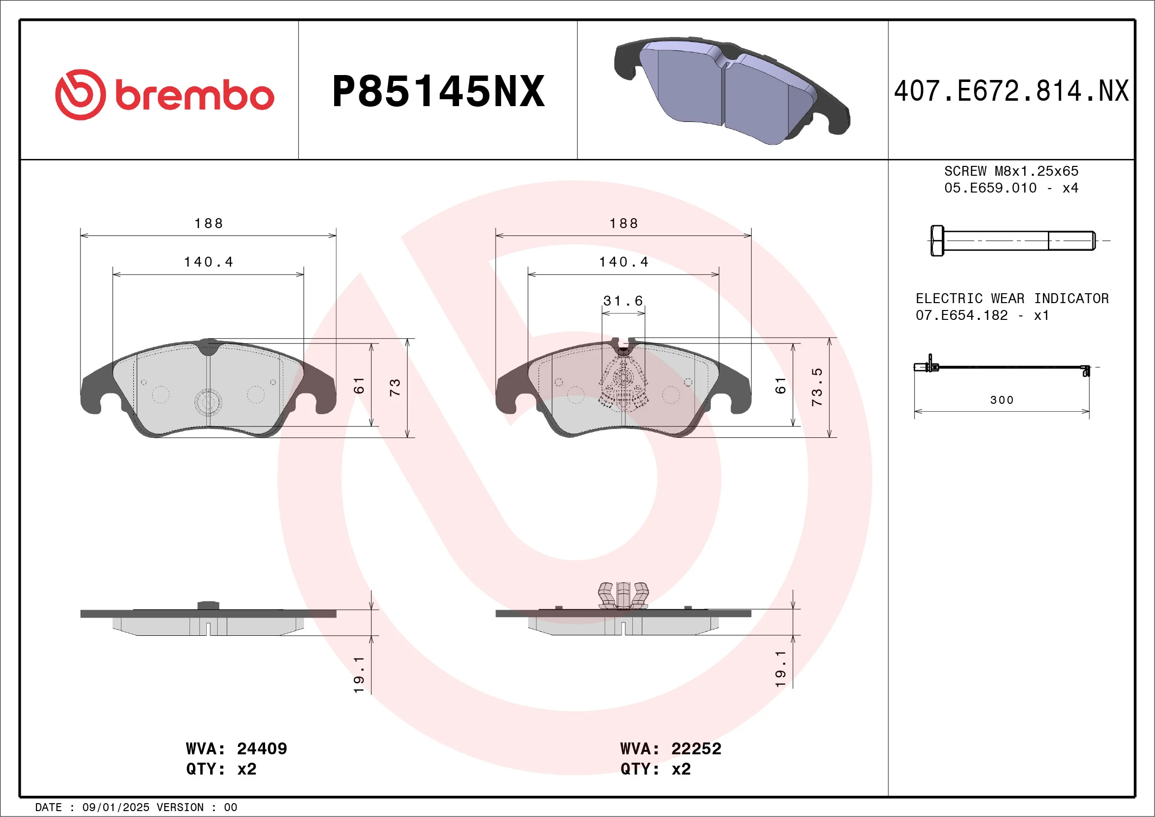 Brake Pad Set, disc brake