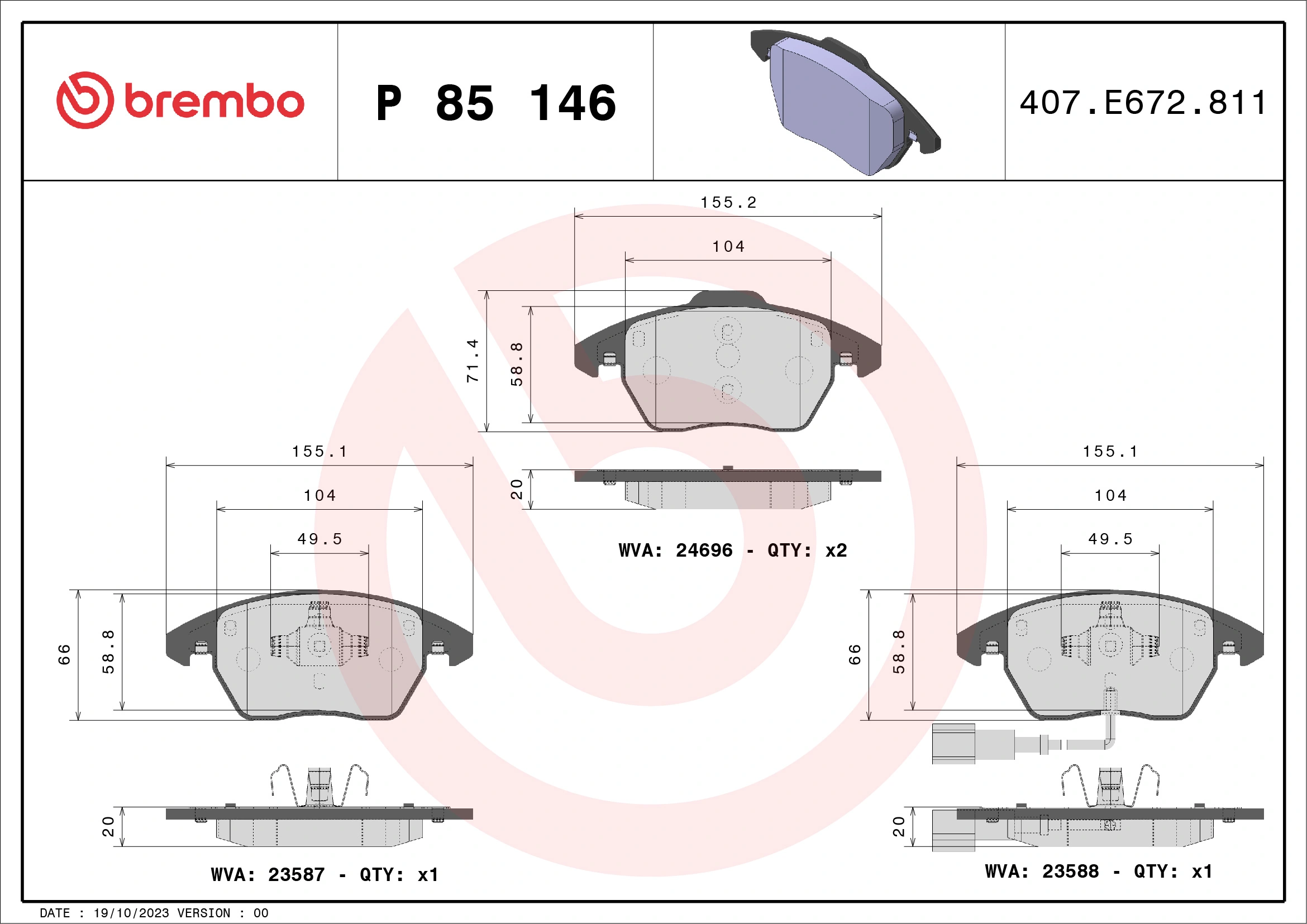 Brake Pad Set, disc brake