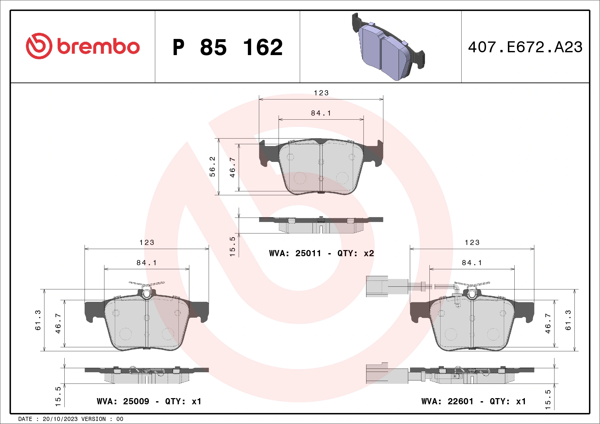 Brake Pad Set, disc brake