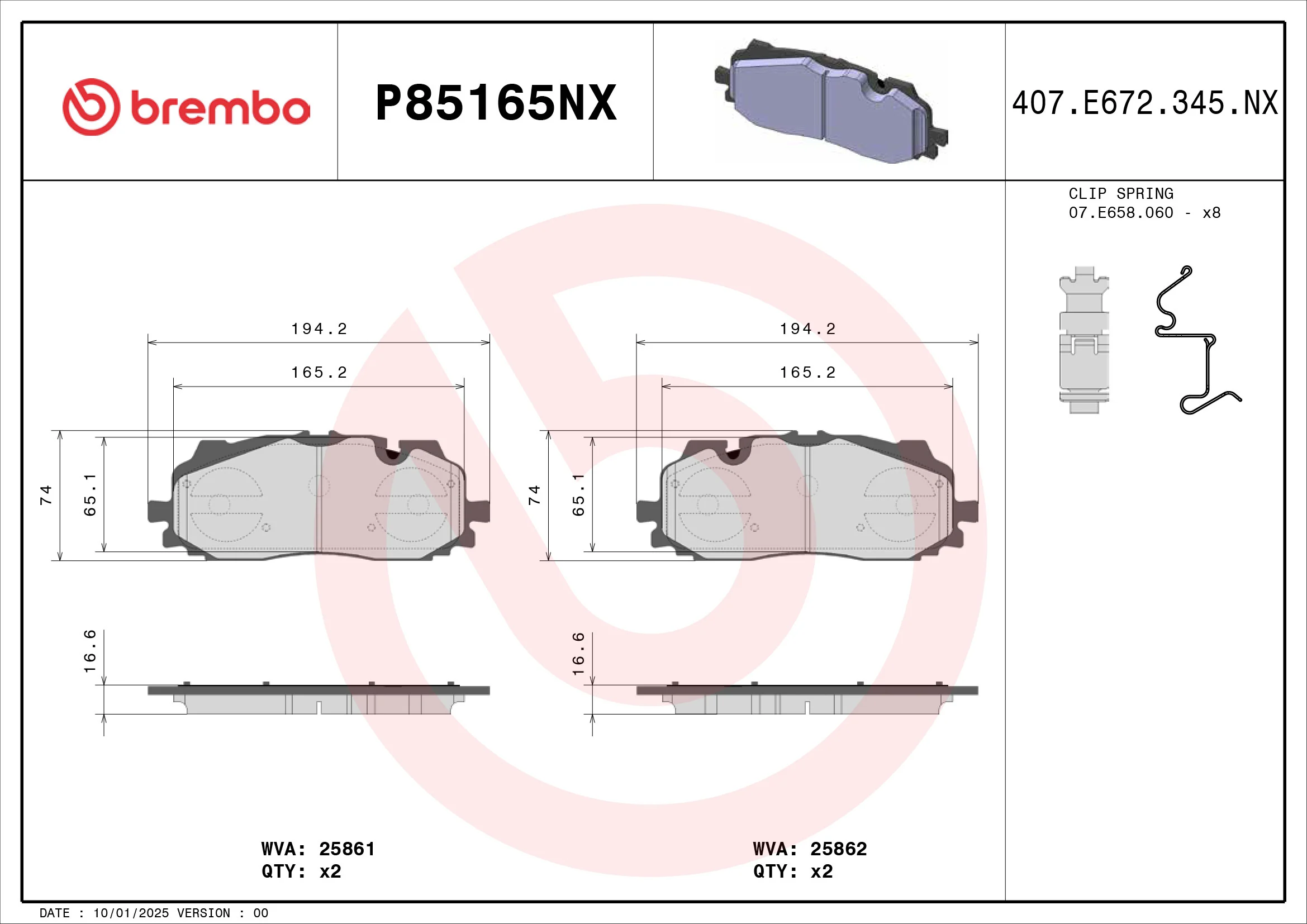 Brake Pad Set, disc brake