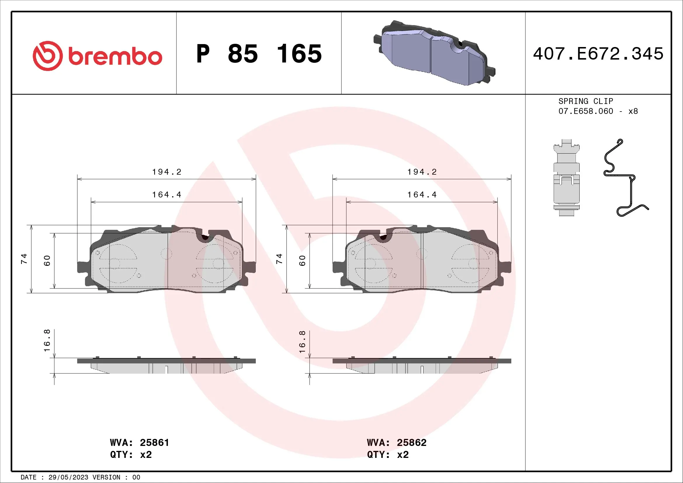 Brake Pad Set, disc brake