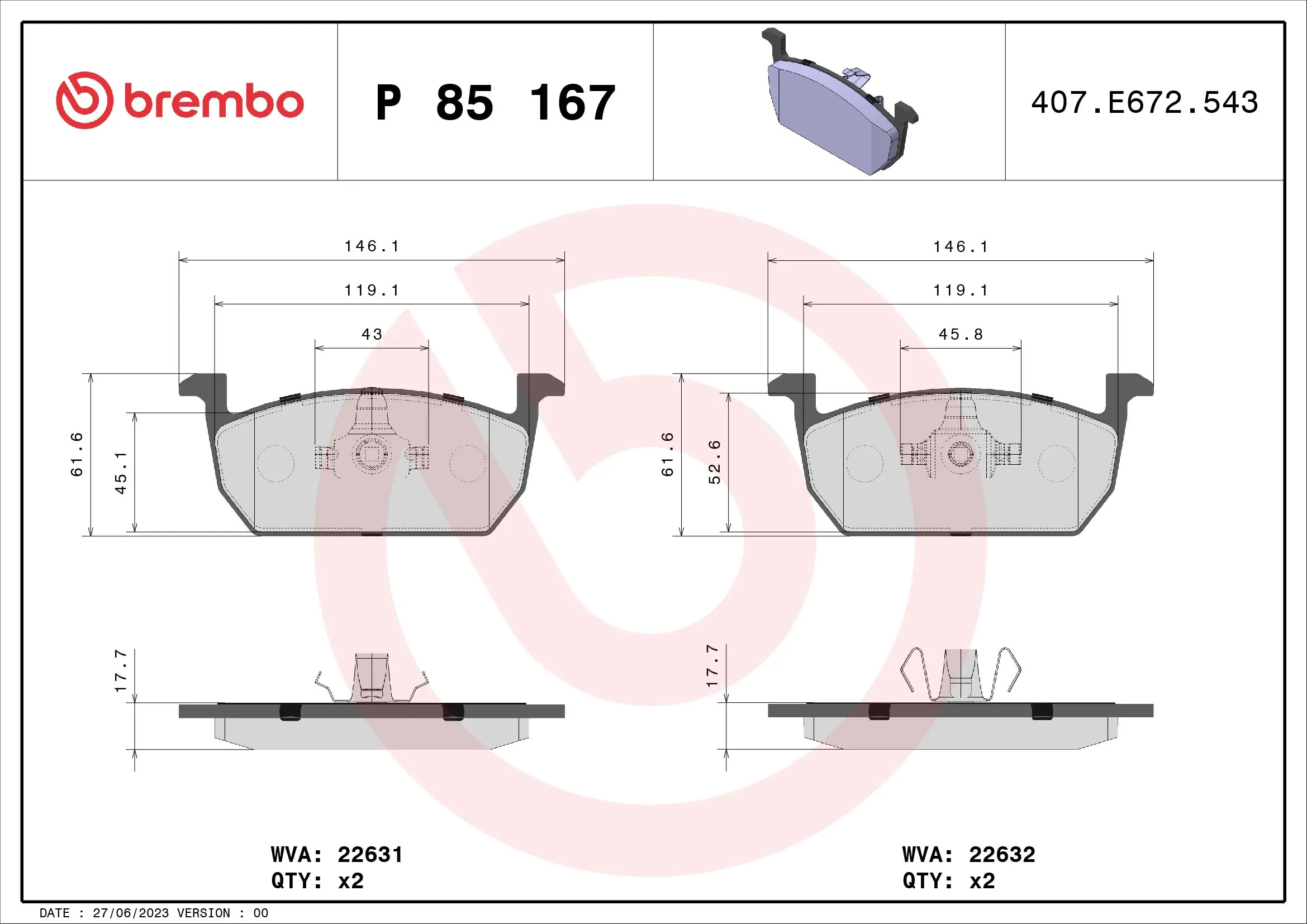 Brake Pad Set, disc brake