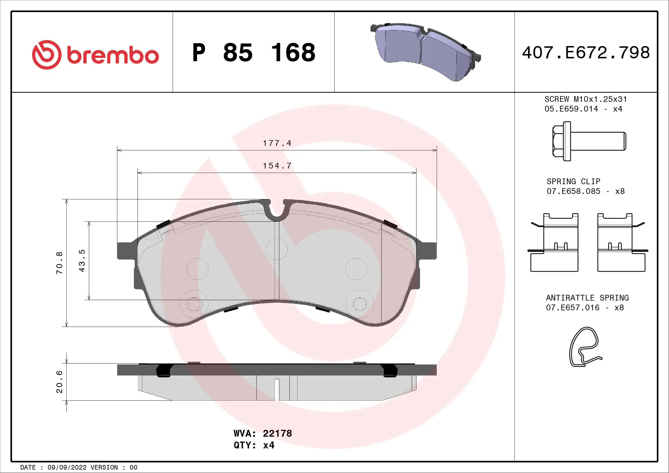 Brake Pad Set, disc brake